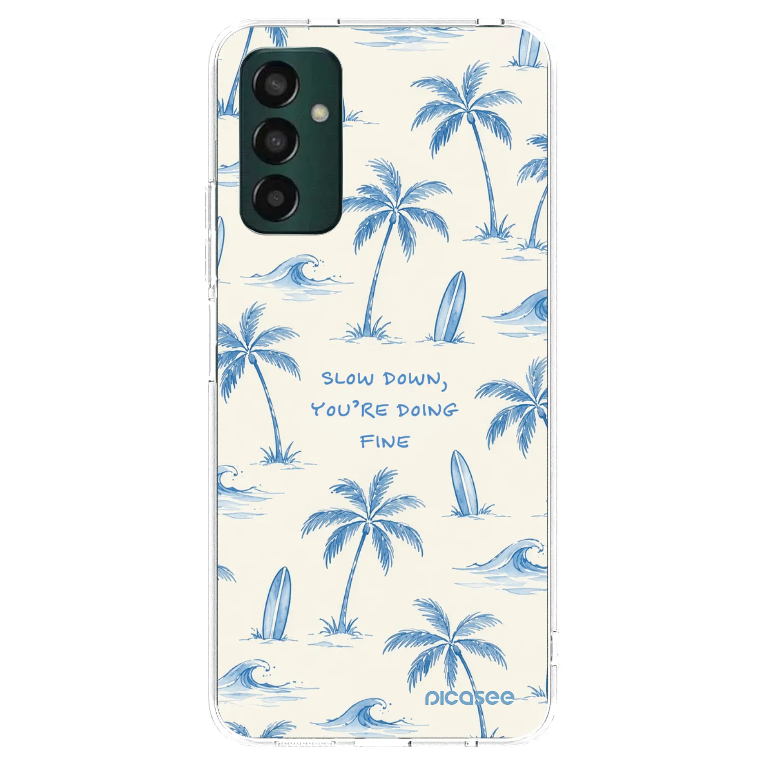 Picasee silikónový prehľadný obal pre Samsung Galaxy M13 M135F - Slow Tide