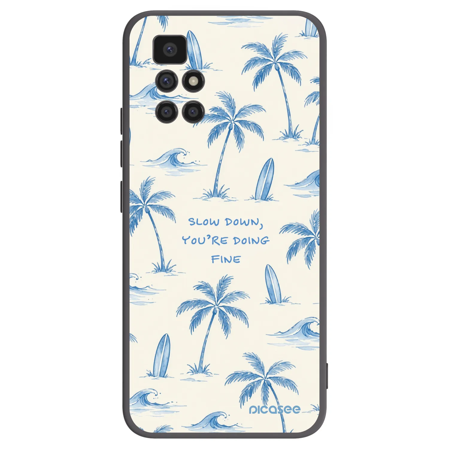 Picasee silikónový čierny obal pre Xiaomi Redmi 10 (2022) - Slow Tide
