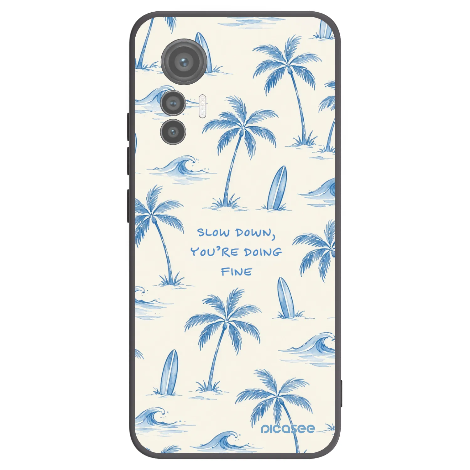 Picasee silikónový čierny obal pre Xiaomi 12 Lite - Slow Tide
