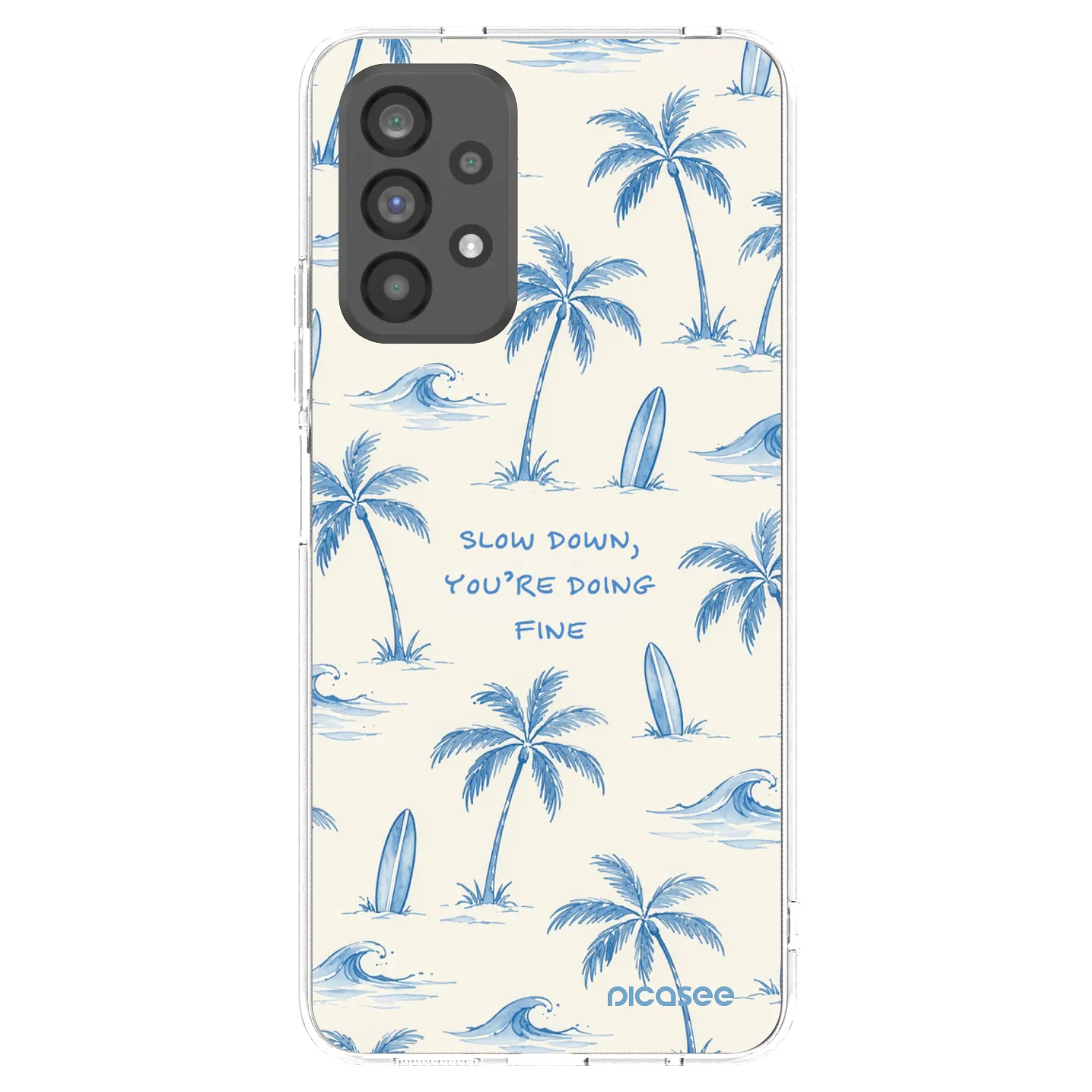 Picasee silikónový prehľadný obal pre Samsung Galaxy A73 5G - Slow Tide