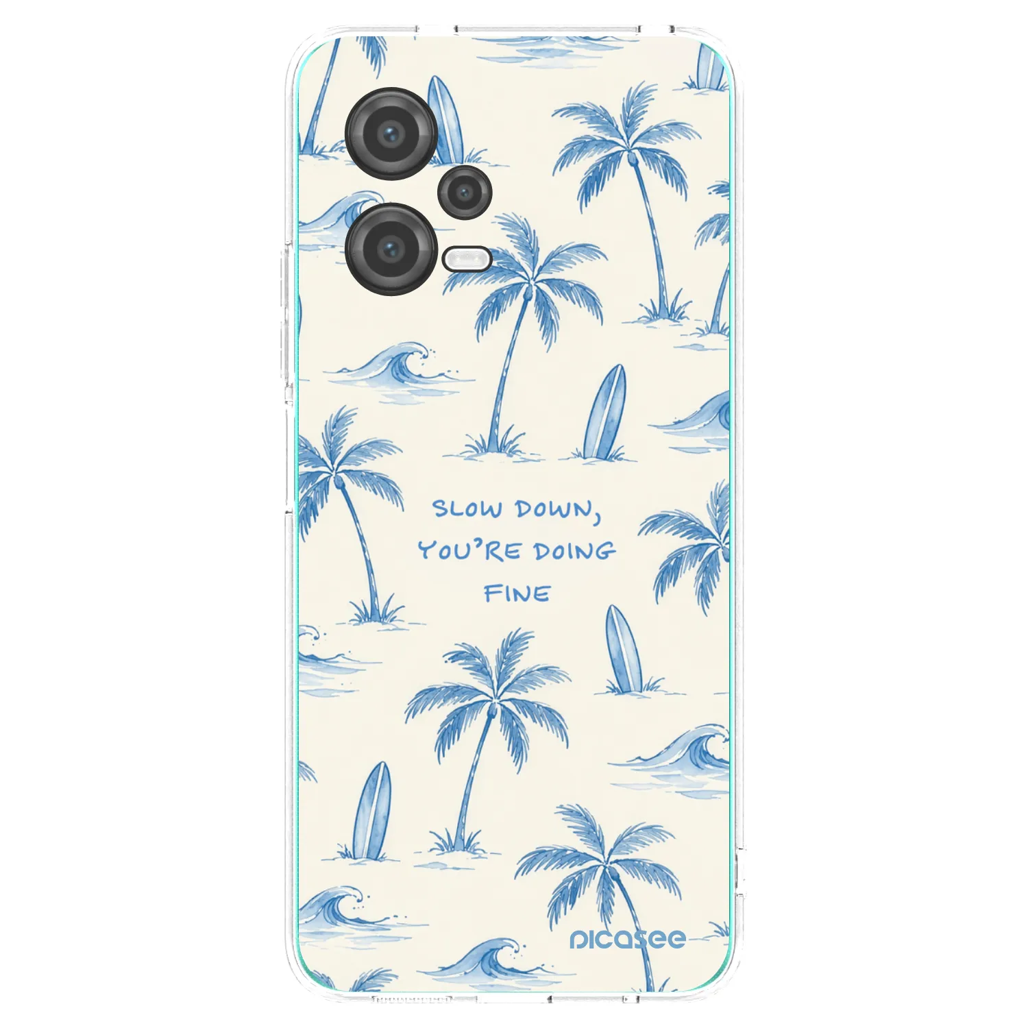 Picasee silikónový prehľadný obal pre Xiaomi Poco X5 - Slow Tide