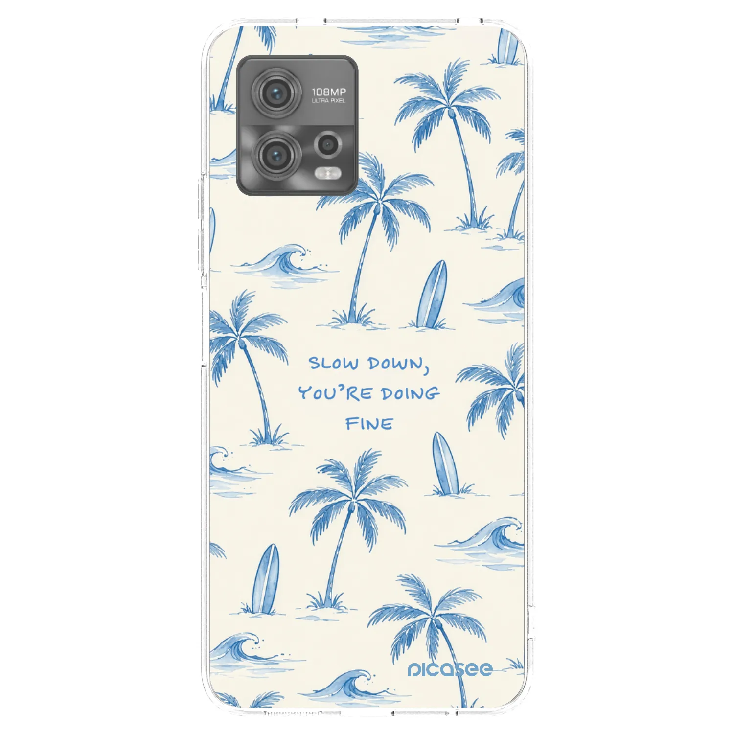 Picasee silikónový prehľadný obal pre Motorola Moto G72 - Slow Tide