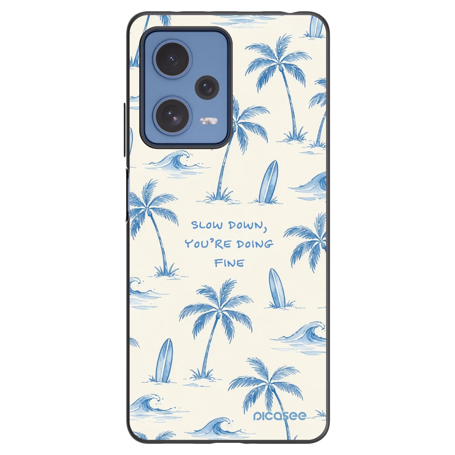 Picasee silikónový čierny obal pre Xiaomi Redmi Note 12 Pro 5G - Slow Tide