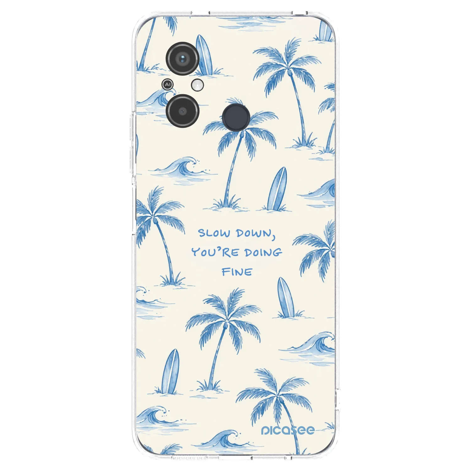 Picasee silikónový prehľadný obal pre Xiaomi Redmi 12C - Slow Tide