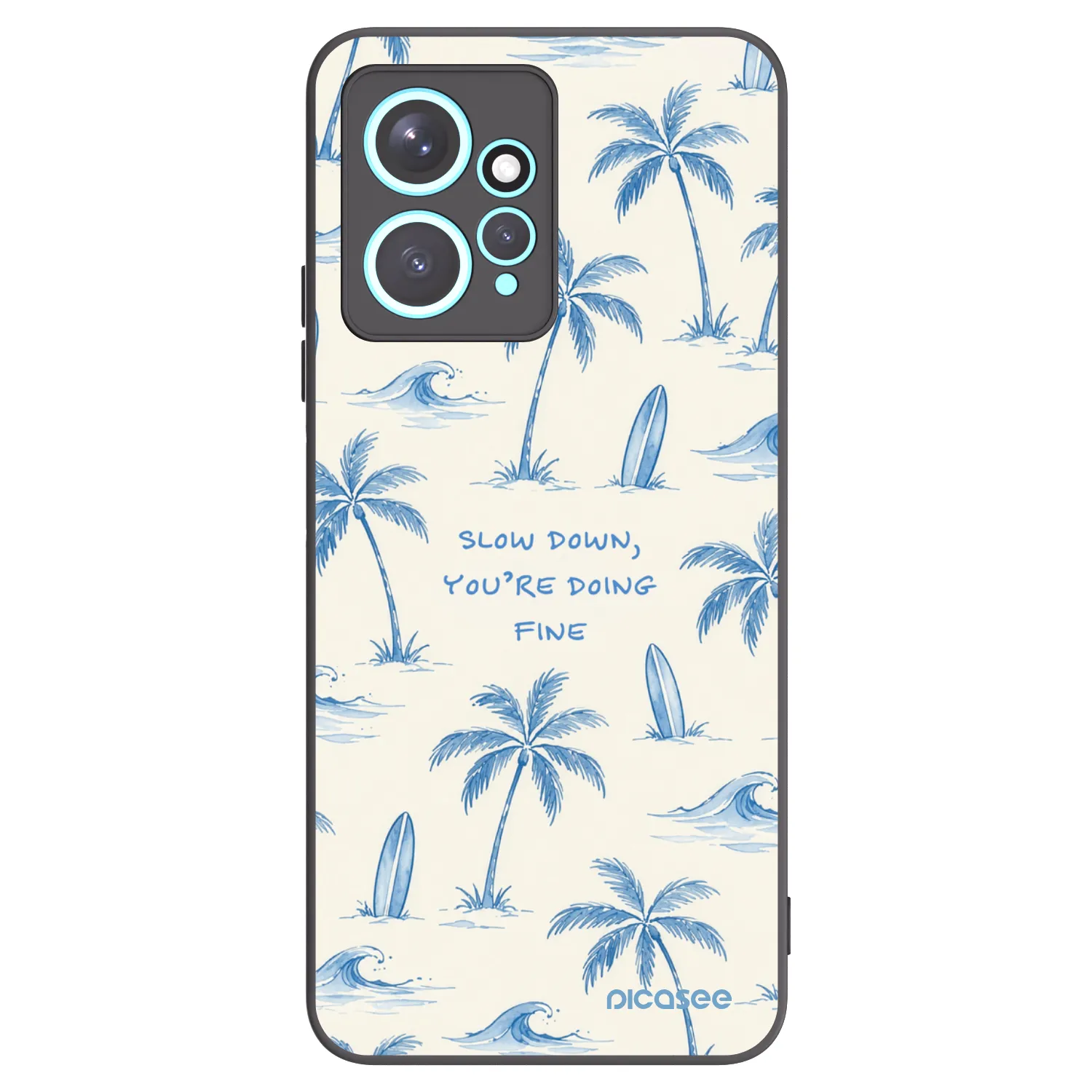 Picasee silikónový čierny obal pre Xiaomi Redmi Note 12 4G - Slow Tide