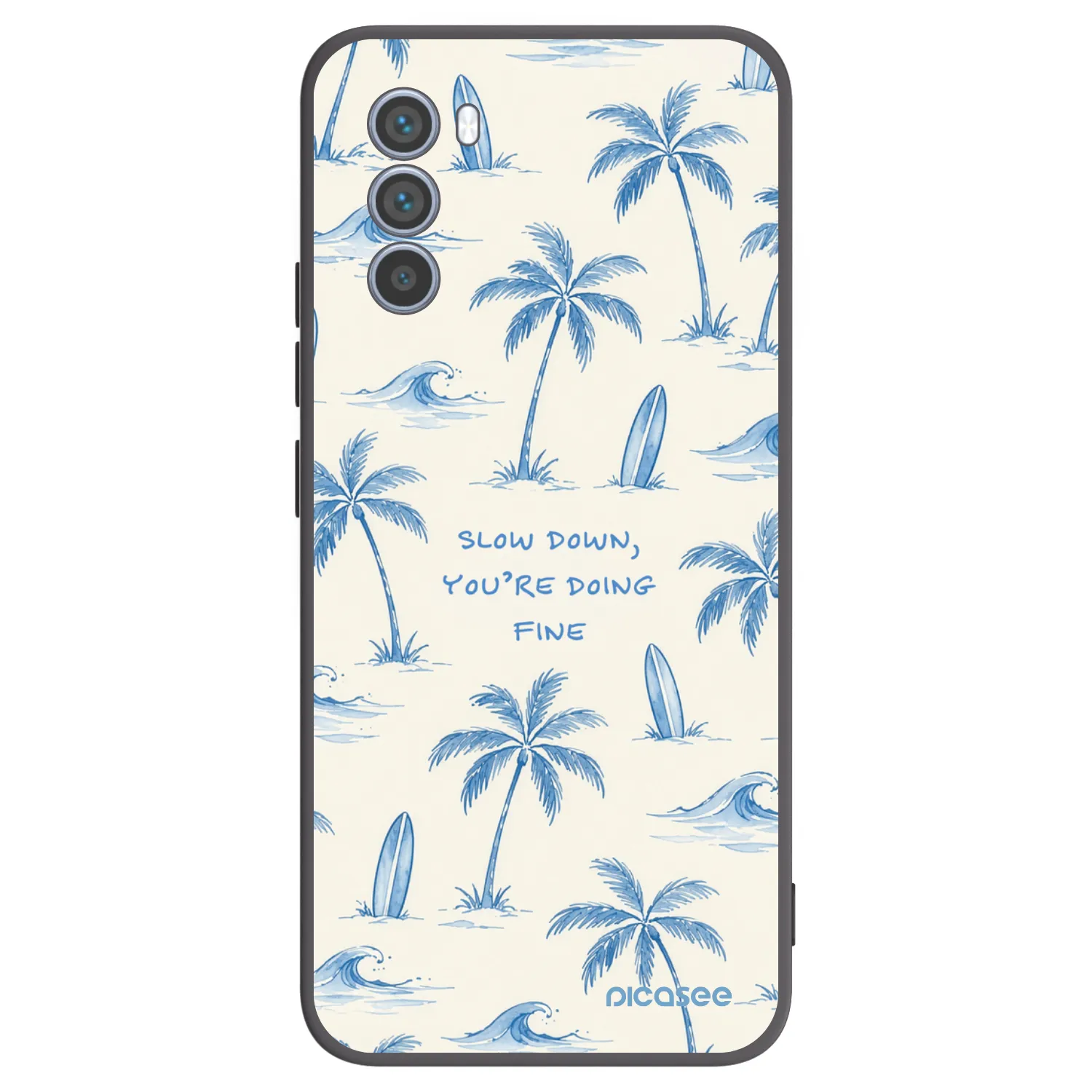 Picasee silikónový čierny obal pre Motorola Moto G62 - Slow Tide