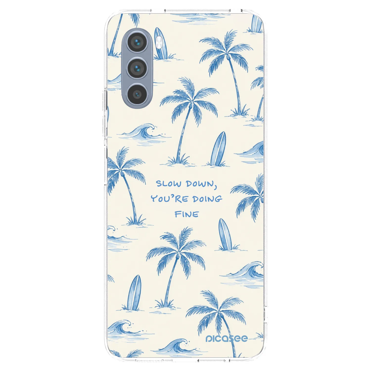 Picasee silikónový prehľadný obal pre Motorola Moto G62 - Slow Tide