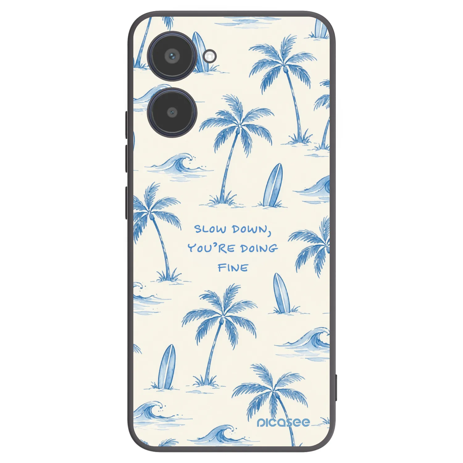 Picasee silikónový čierny obal pre Realme 10 4G - Slow Tide