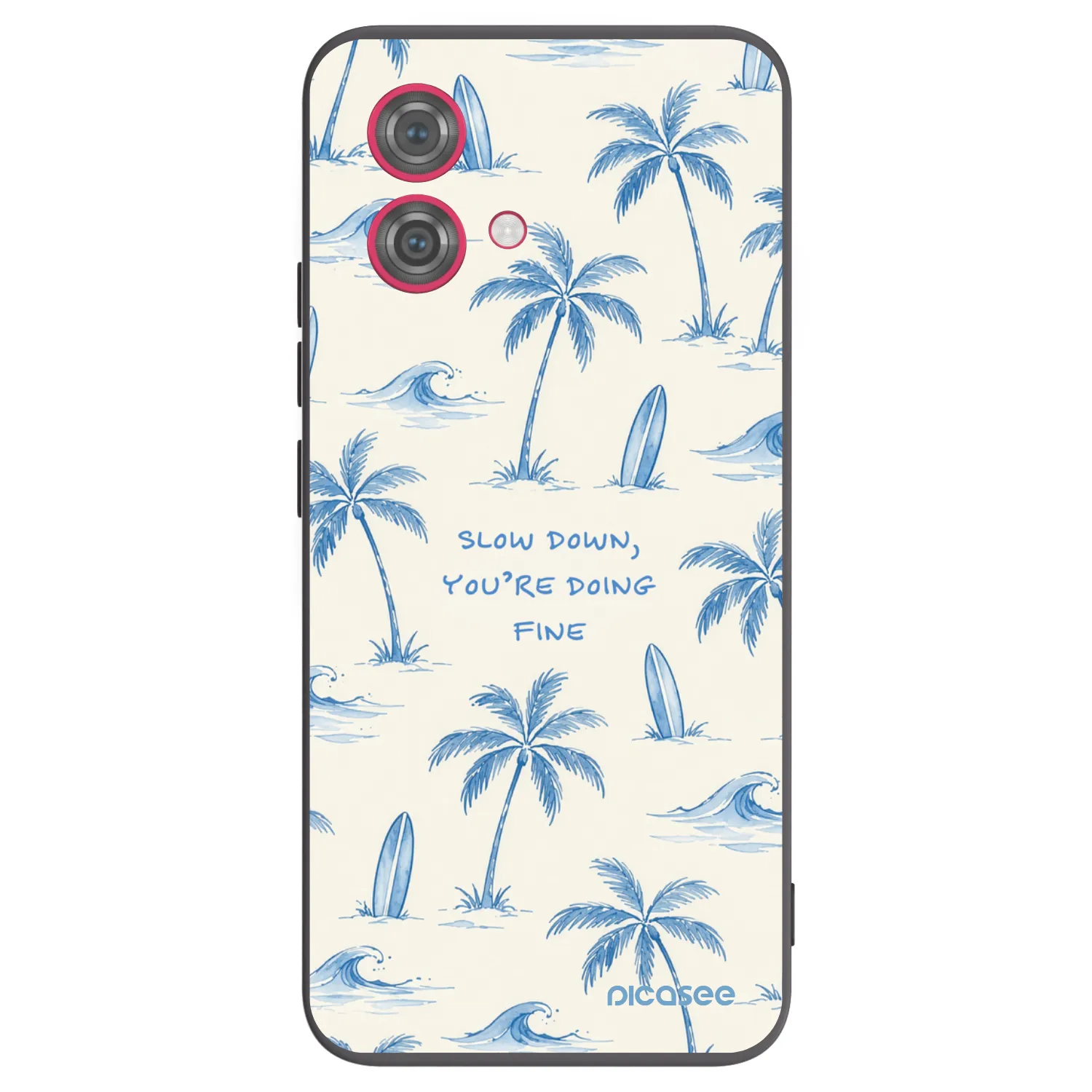 Picasee silikónový čierny obal pre Motorola Moto G84 5G - Slow Tide