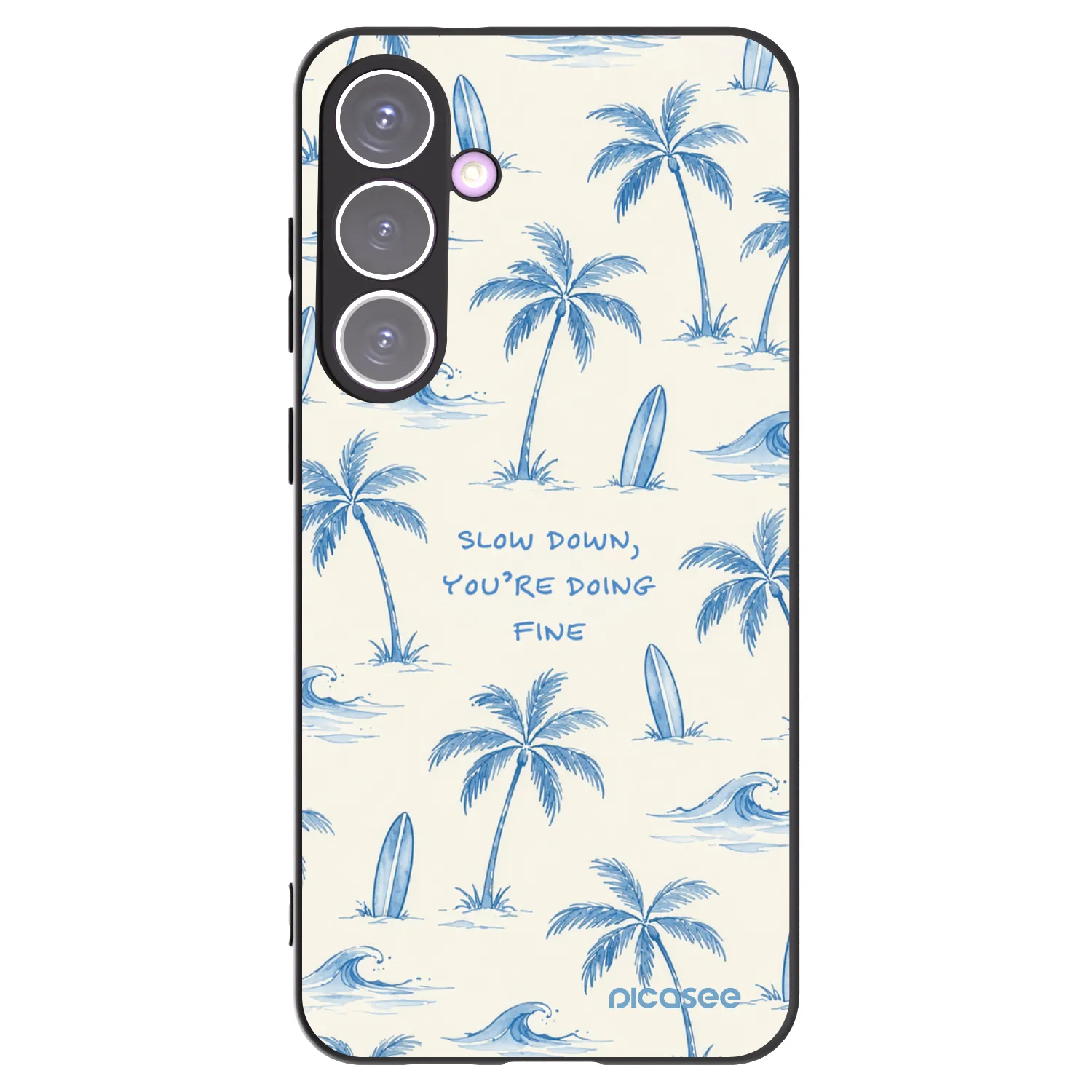 Picasee silikónový čierny obal pre Samsung Galaxy S24+ S926B 5G - Slow Tide