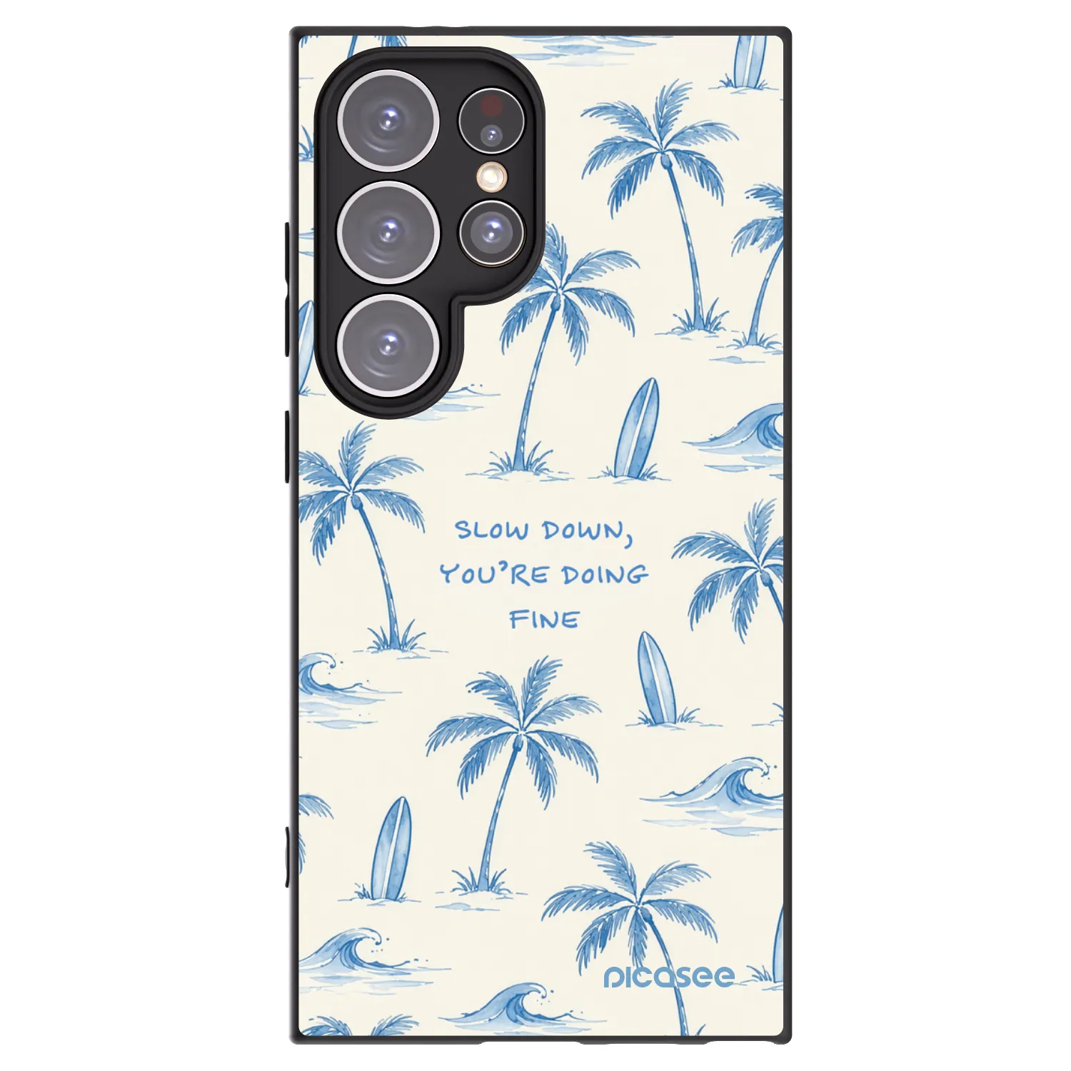 Picasee silikónový čierny obal pre Samsung Galaxy S24 Ultra S928B 5G - Slow Tide