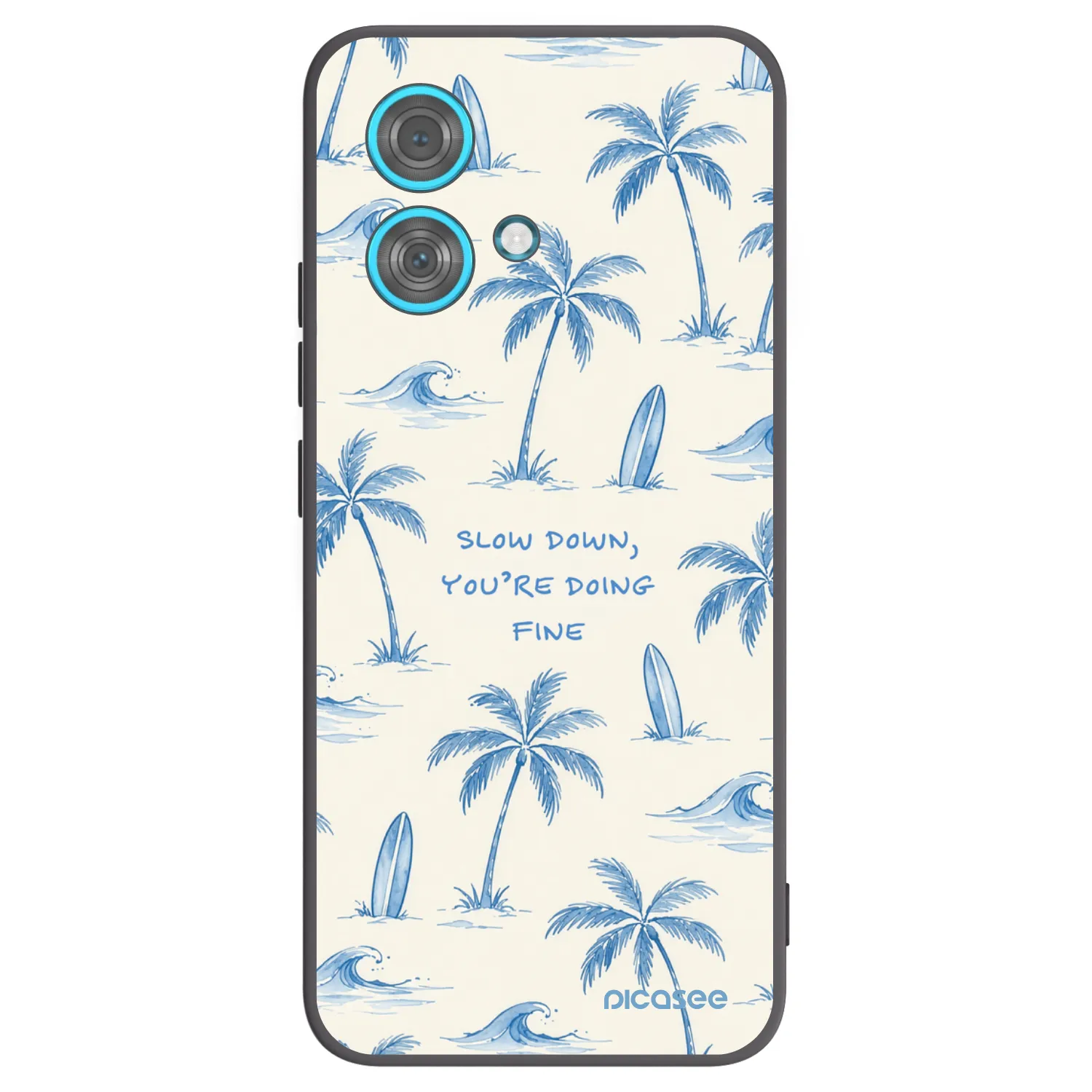 Picasee silikónový čierny obal pre Motorola Edge 40 Neo - Slow Tide