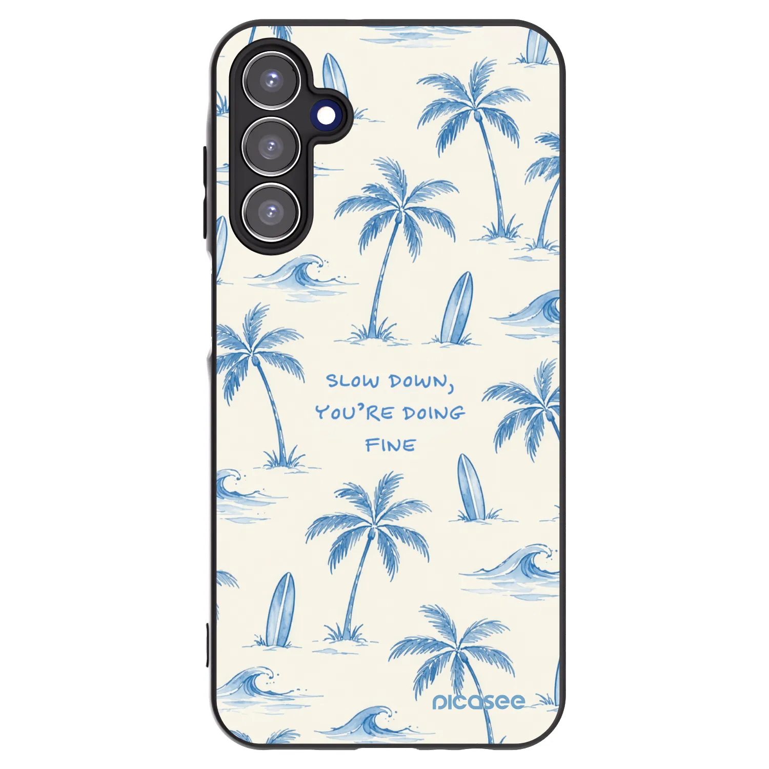 Picasee silikónový čierny obal pre Samsung Galaxy A15 A156B 5G - Slow Tide