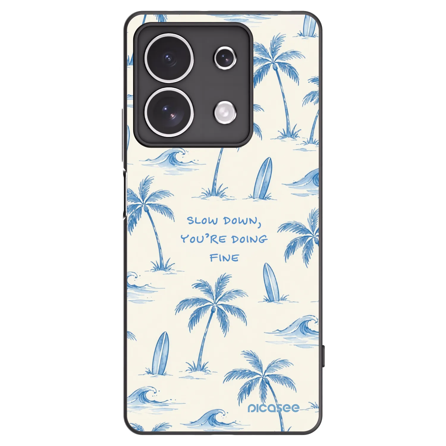 Picasee silikónový čierny obal pre Xiaomi Redmi Note 13 4G - Slow Tide