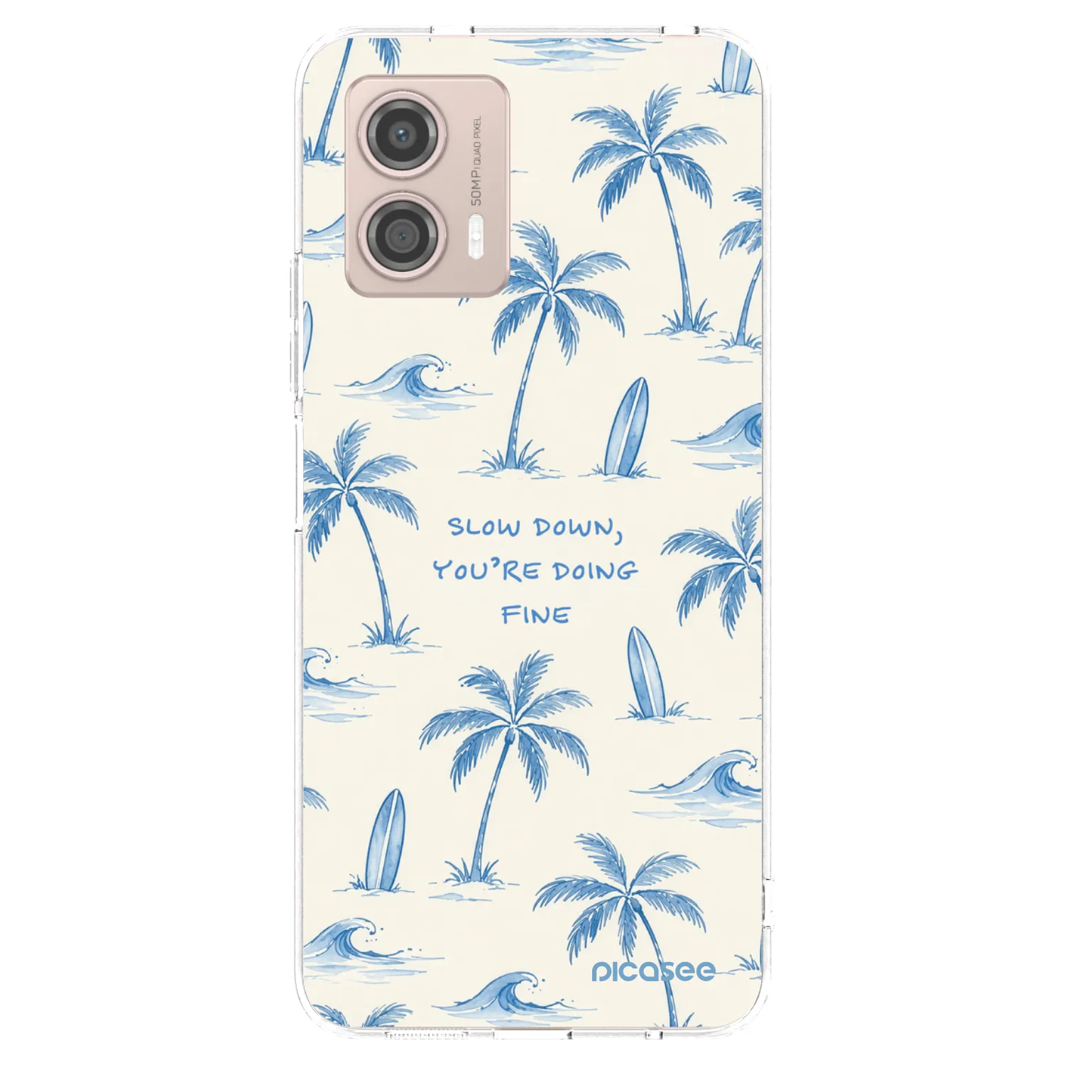 Picasee silikónový prehľadný obal pre Motorola Moto G53 5G - Slow Tide