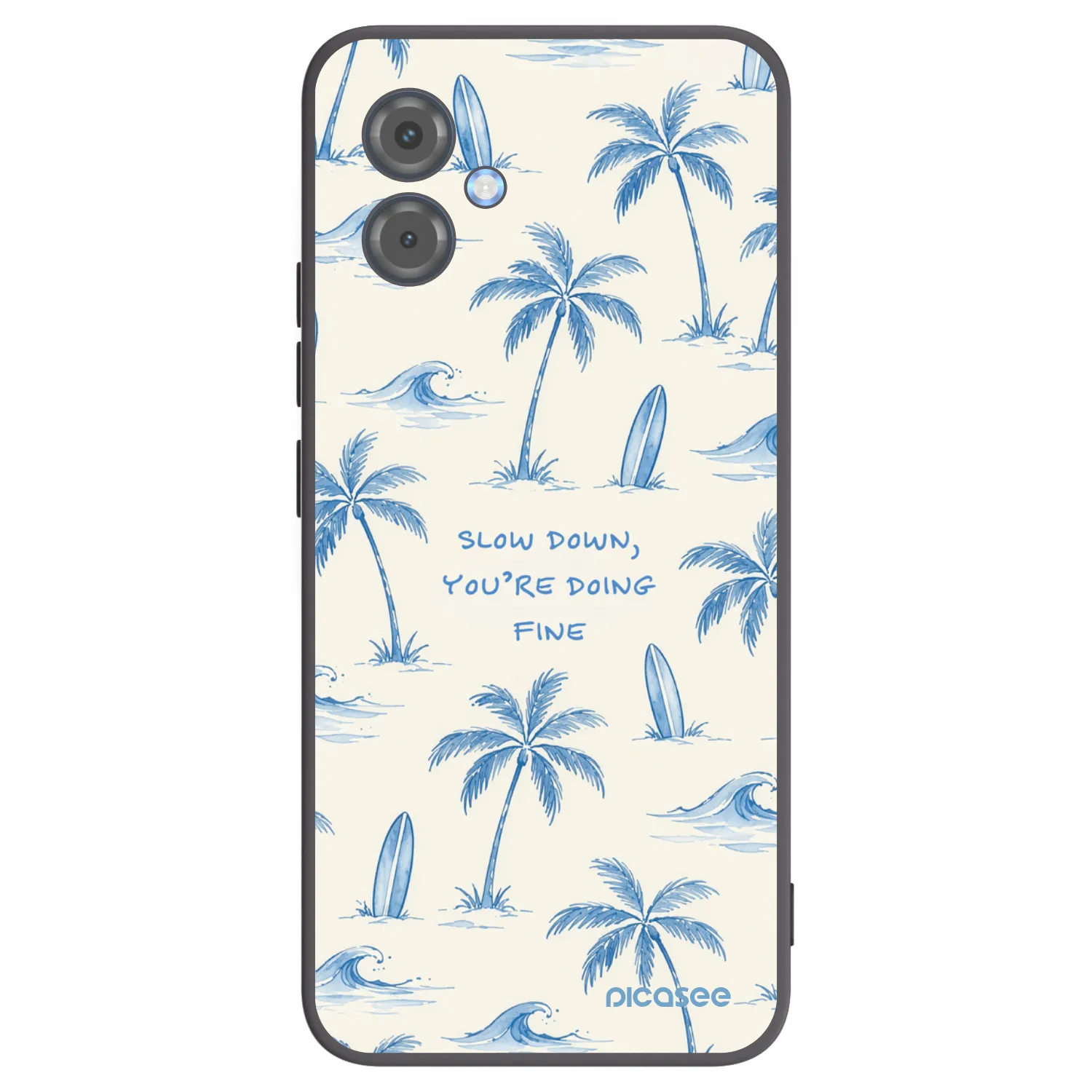 Picasee silikónový čierny obal pre Motorola Moto G14 - Slow Tide