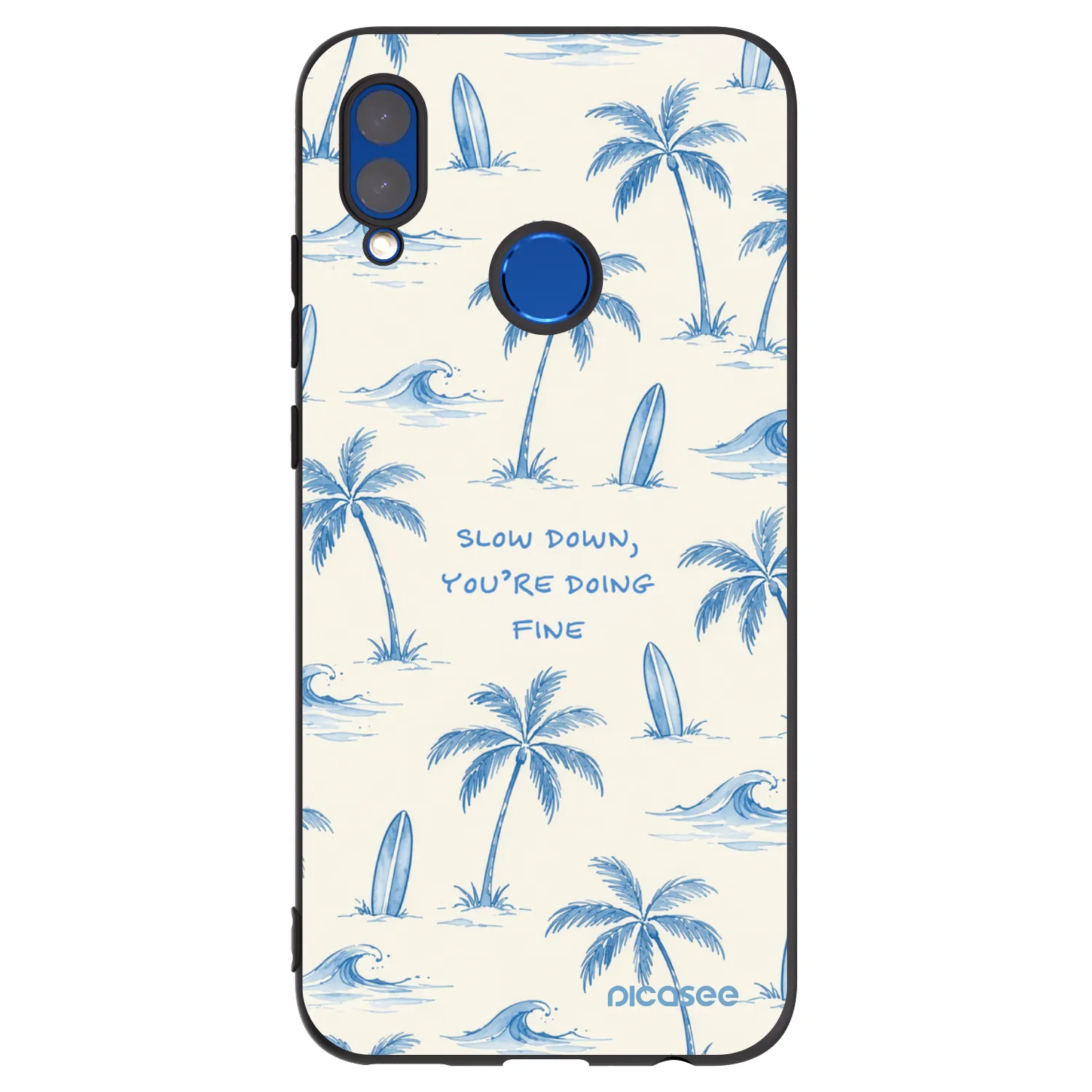 Picasee silikónový čierny obal pre Honor 10 Lite - Slow Tide