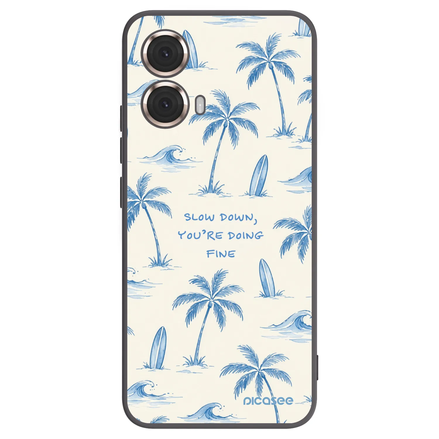 Picasee silikónový čierny obal pre Motorola Moto G85 - Slow Tide