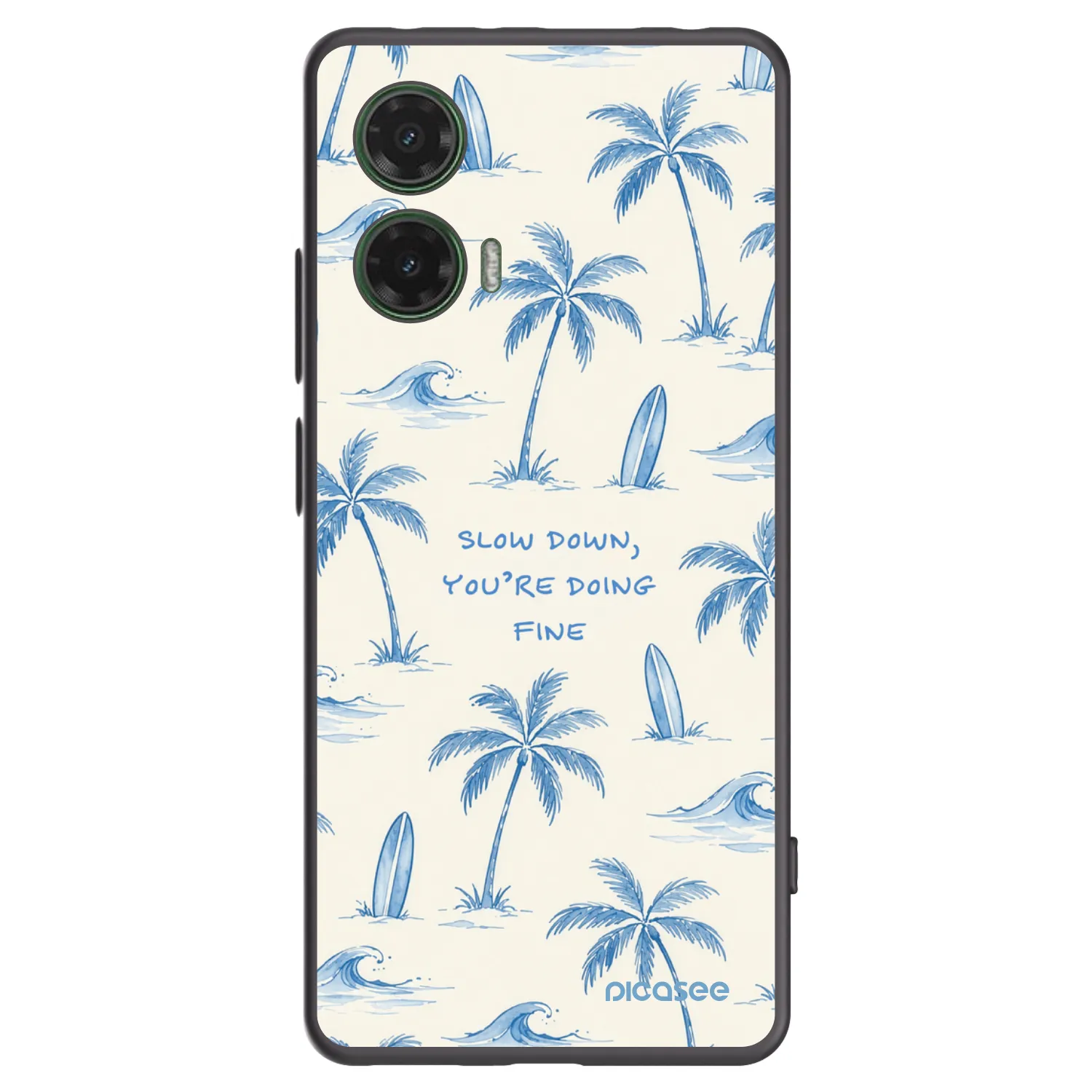 Picasee silikónový čierny obal pre Motorola Moto G35 5G - Slow Tide