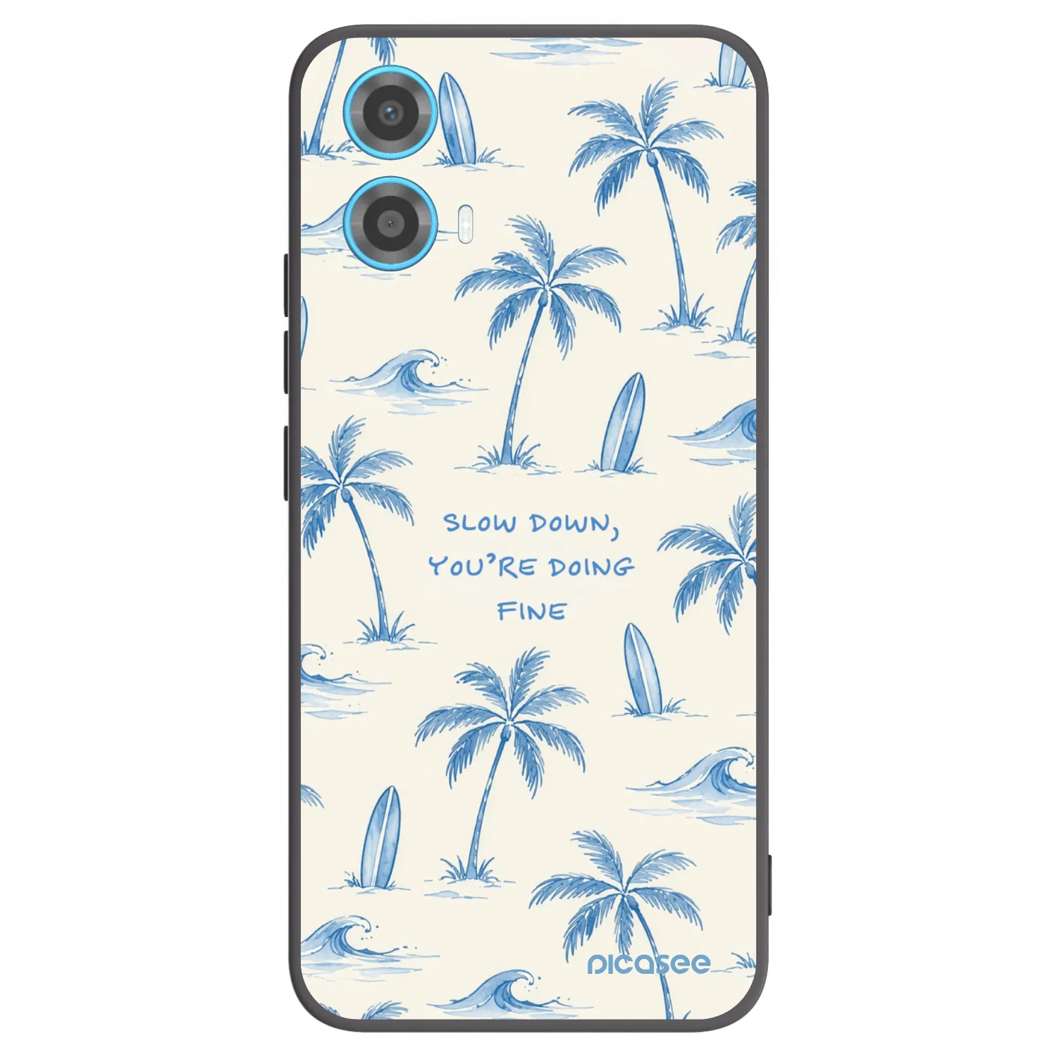 Picasee silikónový čierny obal pre Motorola Moto G34 5G - Slow Tide