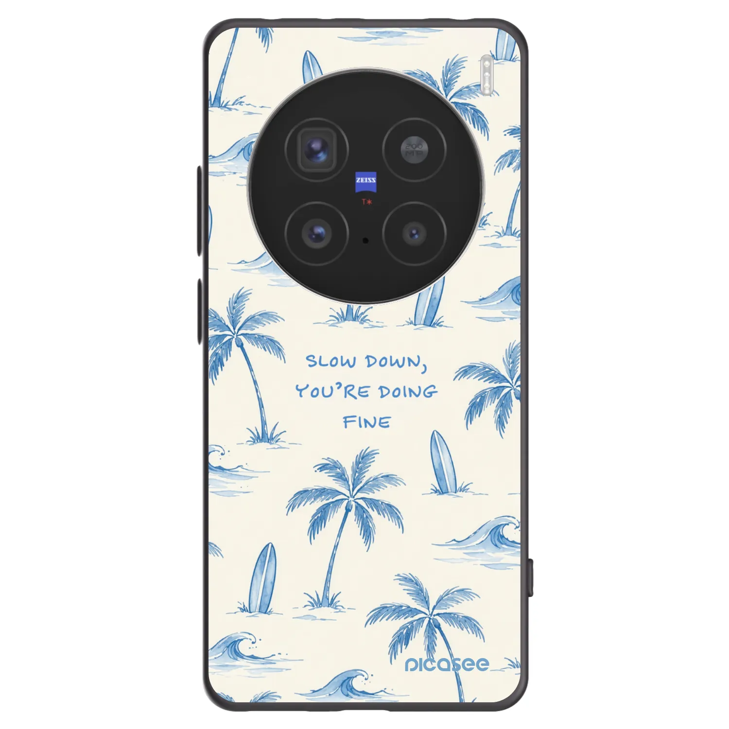 Picasee silikónový čierny obal pre Vivo X200 Pro - Slow Tide