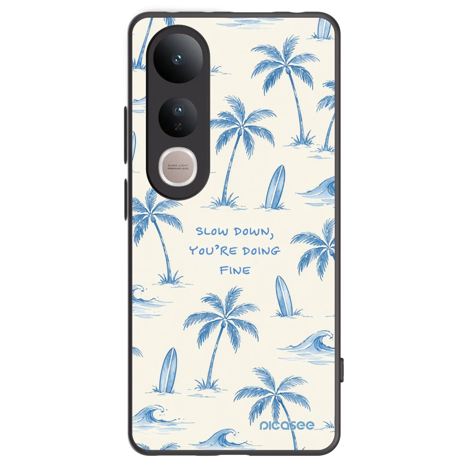 Picasee silikónový čierny obal pre Vivo V50 Lite 5G - Slow Tide