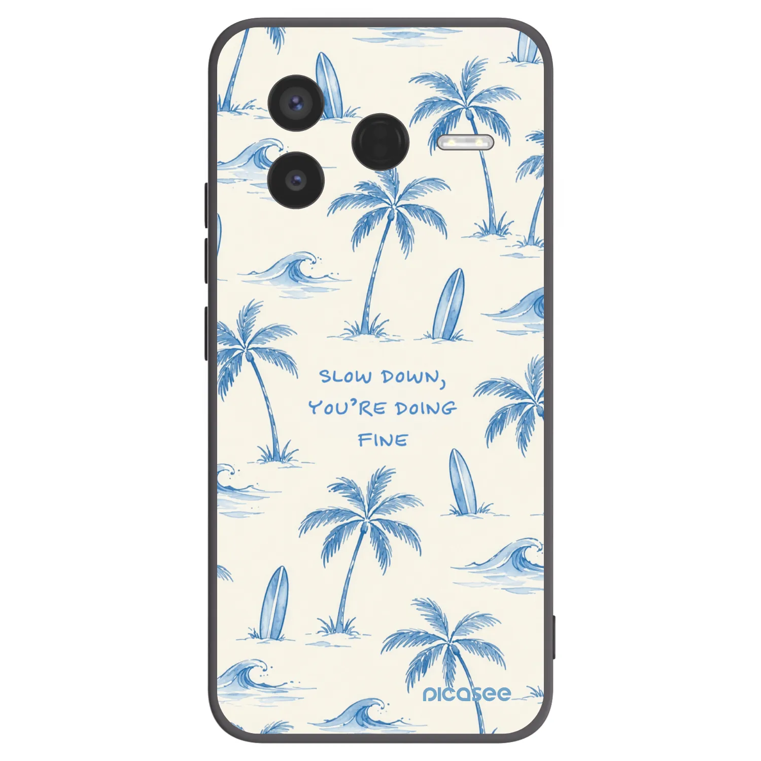 Picasee silikónový čierny obal pre Xiaomi Poco F7 Pro 5G - Slow Tide