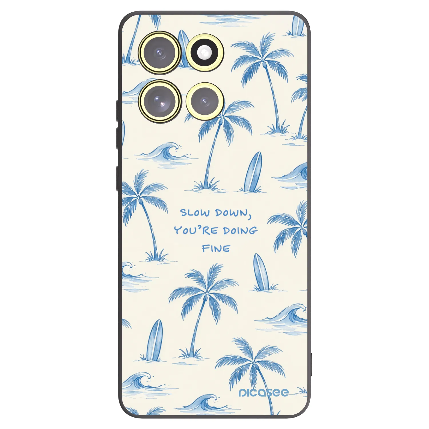 Picasee silikónový čierny obal pre Motorola Moto G86 Power 5G - Slow Tide