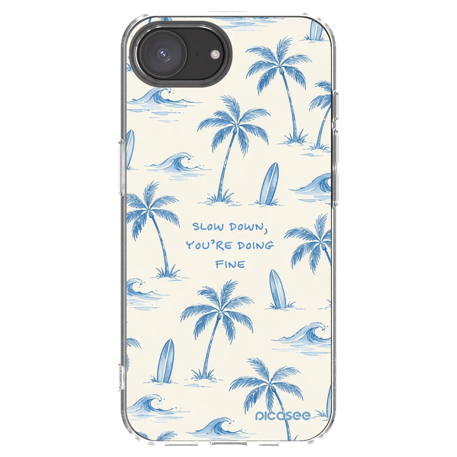 Picasee silikónový prehľadný obal pre Apple iPhone 17e - Slow Tide