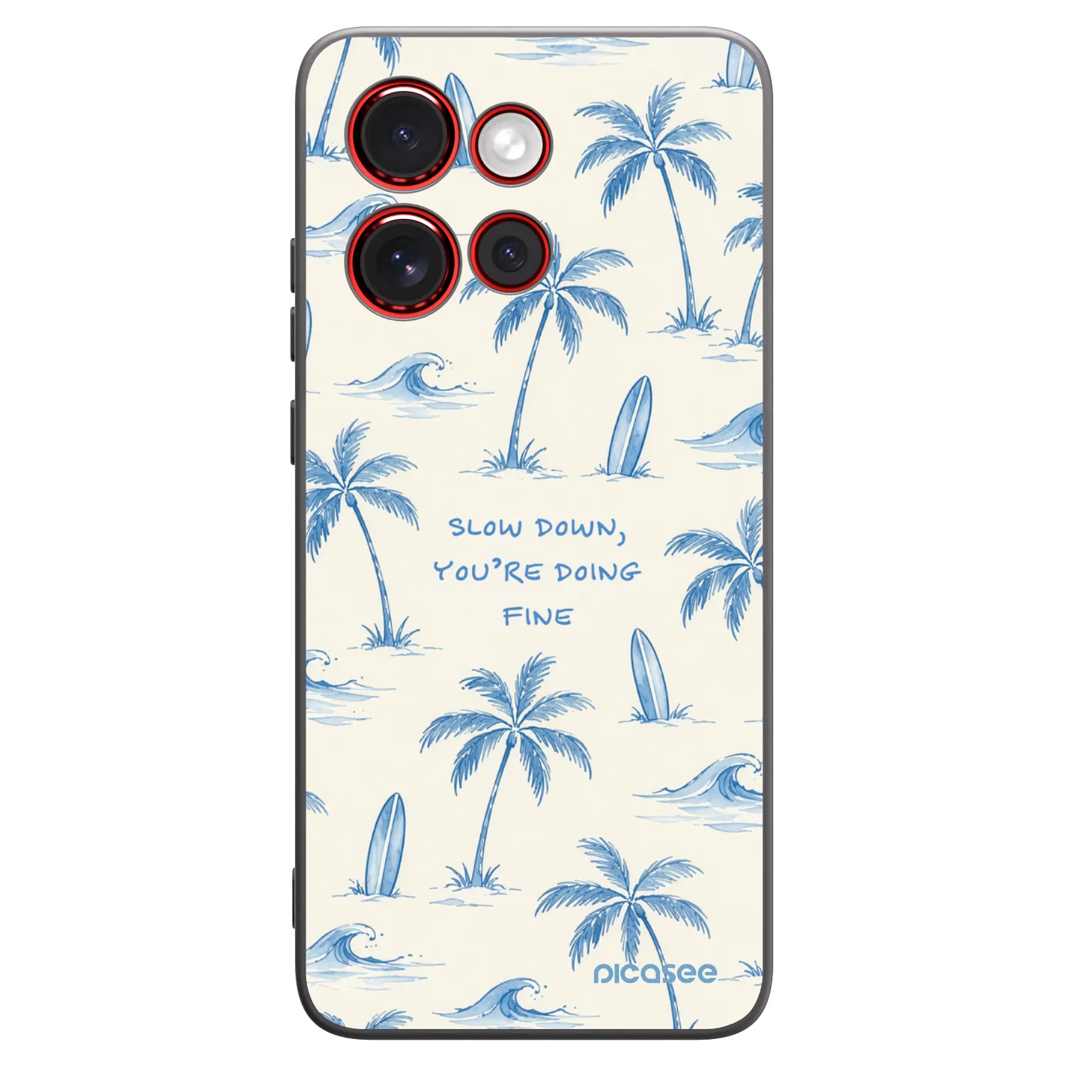 Picasee silikónový čierny obal pre Motorola Edge 60 Neo 5G - Slow Tide