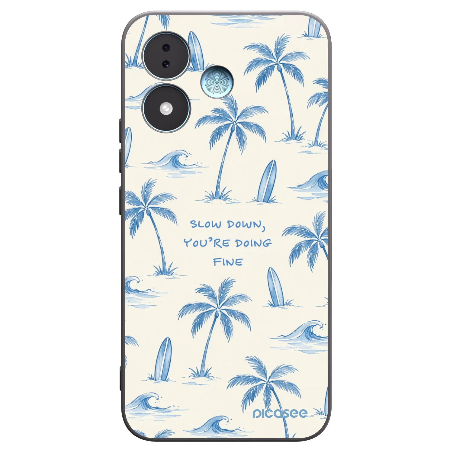 Picasee silikónový čierny obal pre Xiaomi Redmi Note 17 5G - Slow Tide