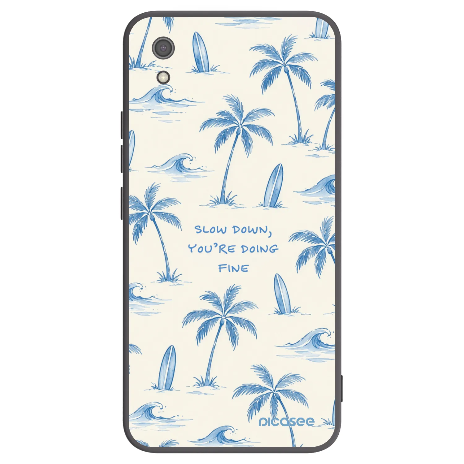 Picasee silikónový čierny obal pre Xiaomi Redmi 7A - Slow Tide