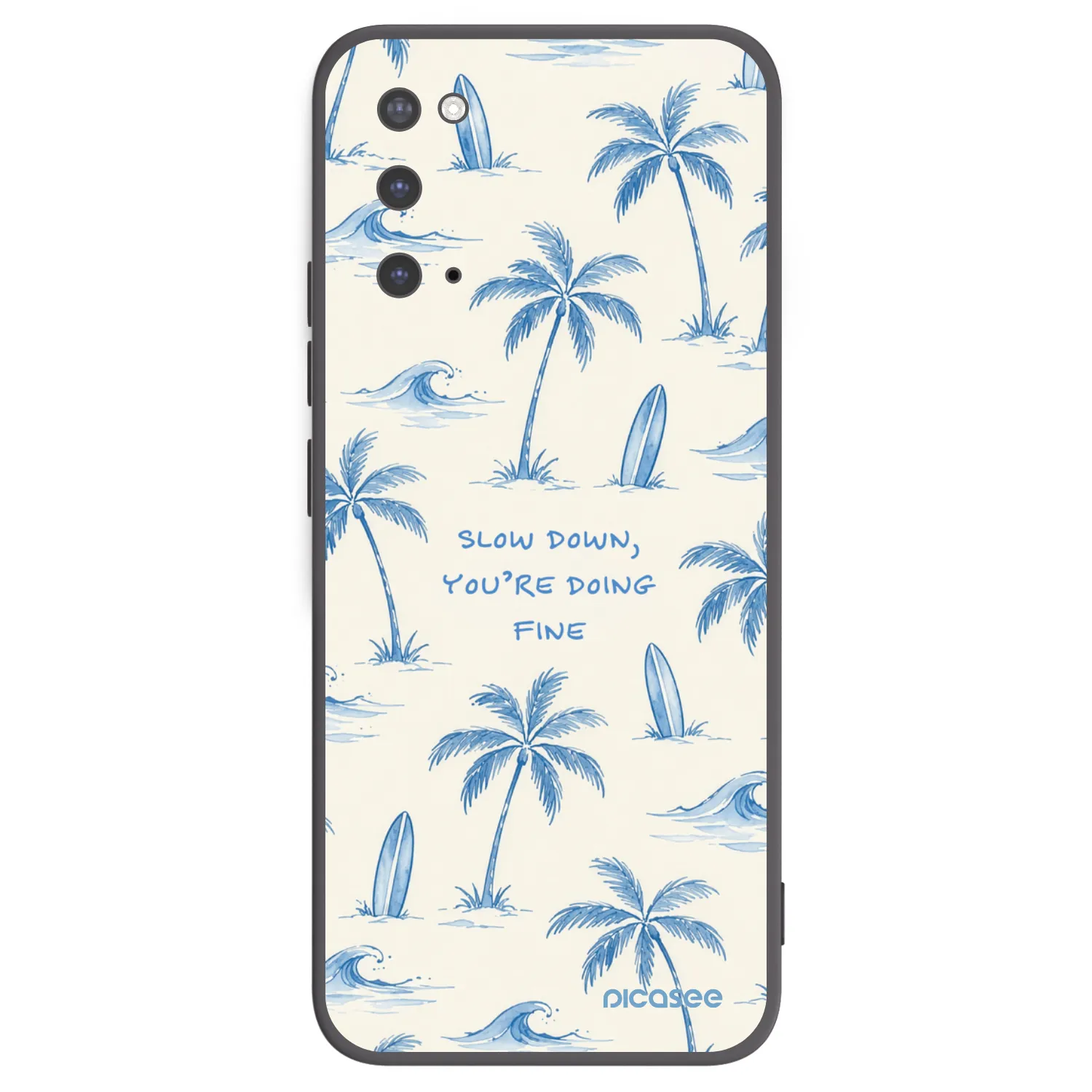 Picasee silikónový čierny obal pre Samsung Galaxy S20 G980F - Slow Tide