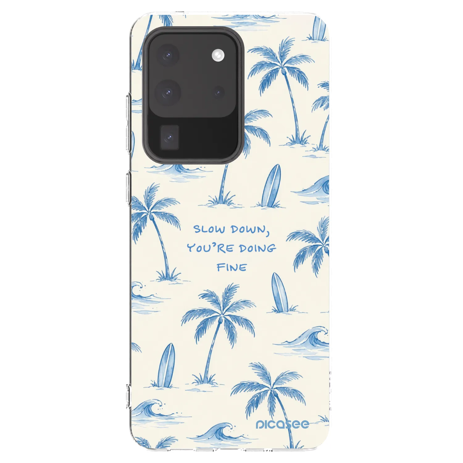 Picasee silikónový prehľadný obal pre Samsung Galaxy S20 Ultra 5G G988F - Slow Tide