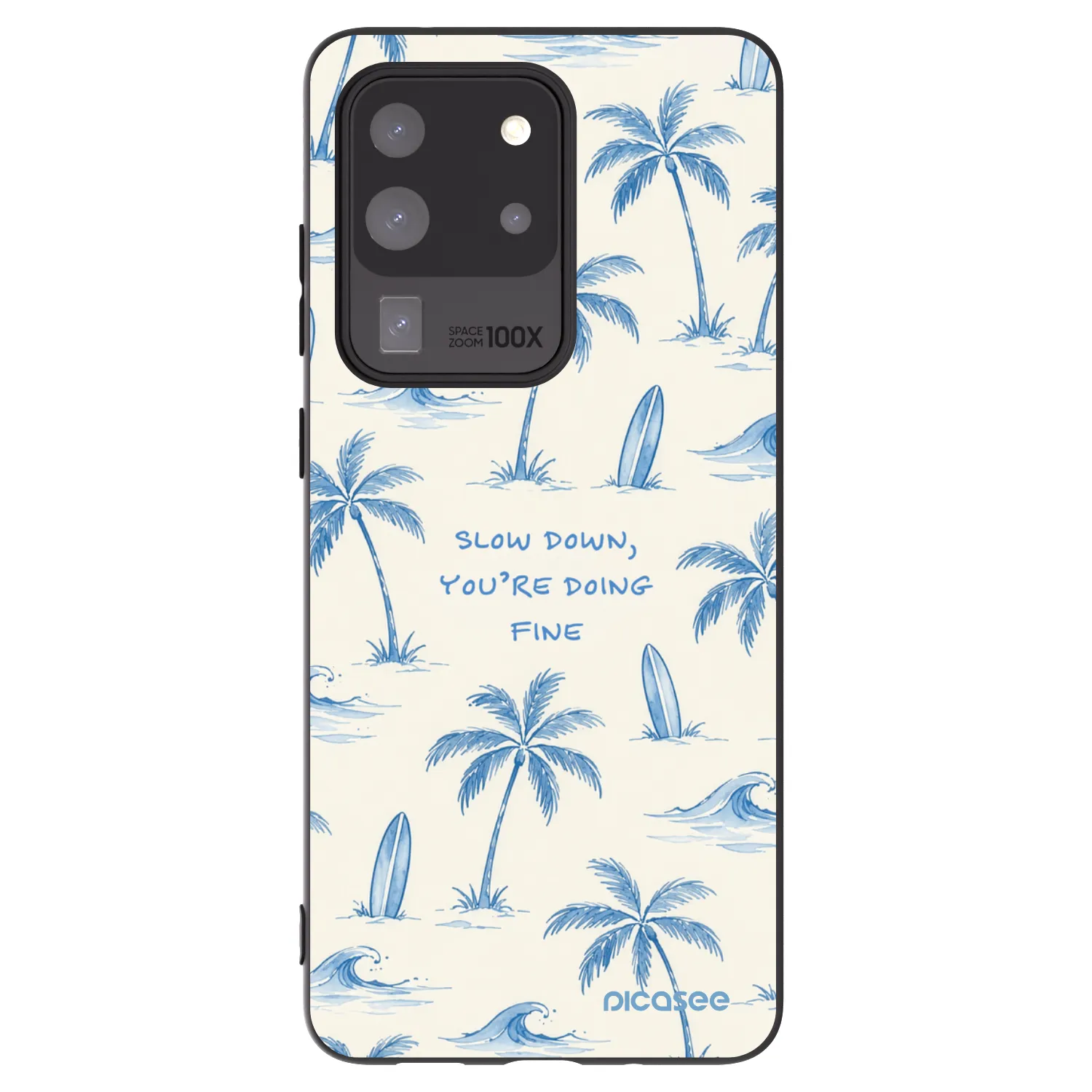 Picasee silikónový čierny obal pre Samsung Galaxy S20 Ultra 5G G988F - Slow Tide