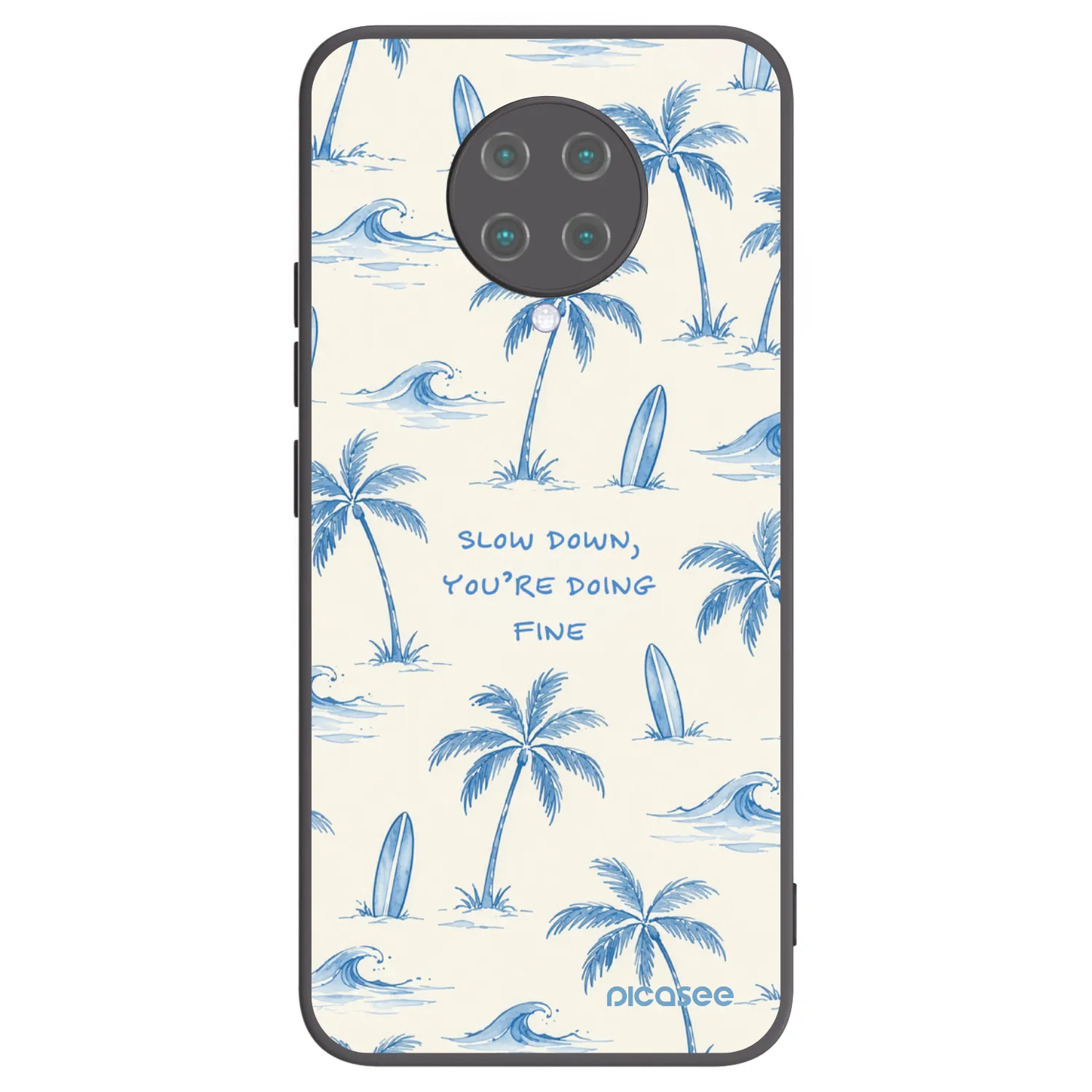 Picasee silikónový čierny obal pre Xiaomi Poco F2 Pro - Slow Tide