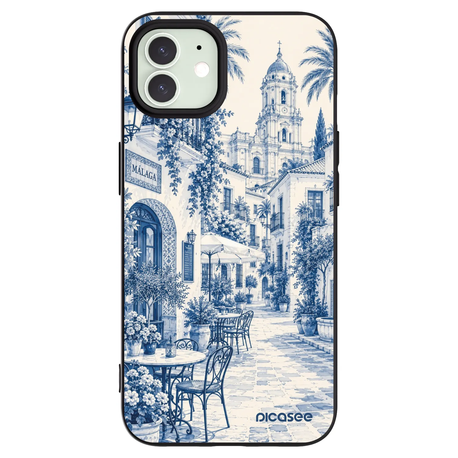 Picasee silikónový čierny obal pre Apple iPhone 12 - Calle Azul