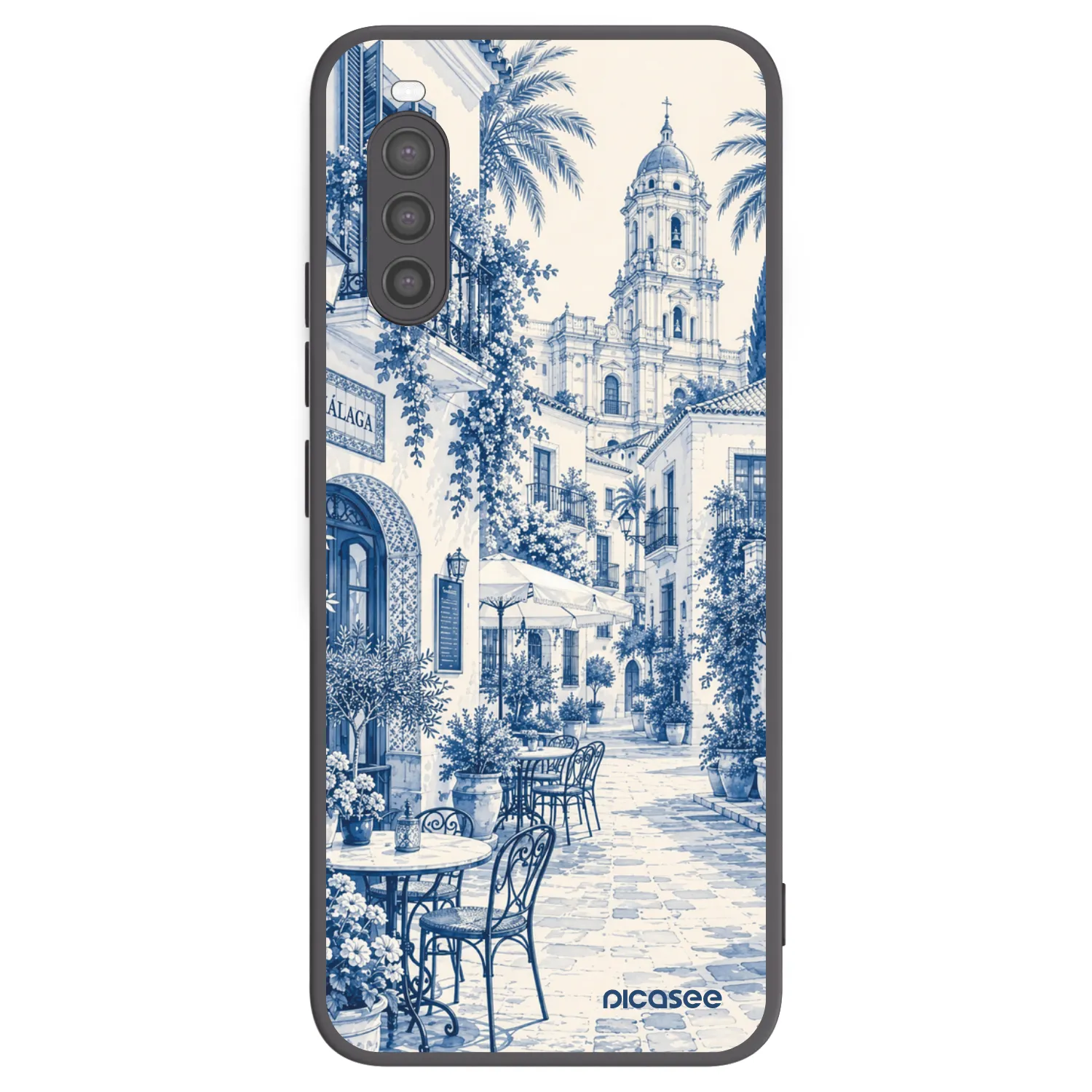 Picasee silikónový čierny obal pre Sony Xperia 10 II - Calle Azul