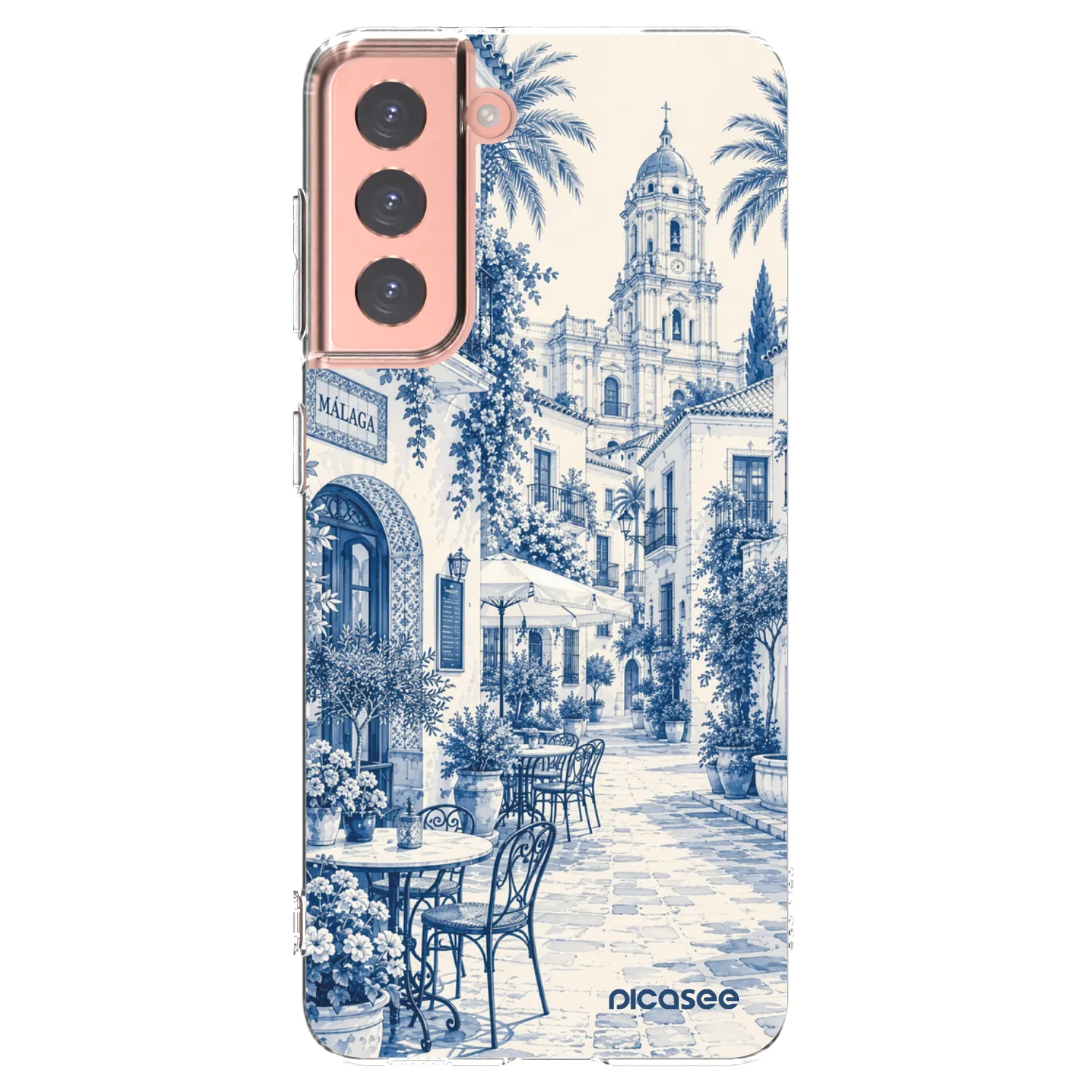 Picasee silikónový prehľadný obal pre Samsung Galaxy S21 5G G991B - Calle Azul