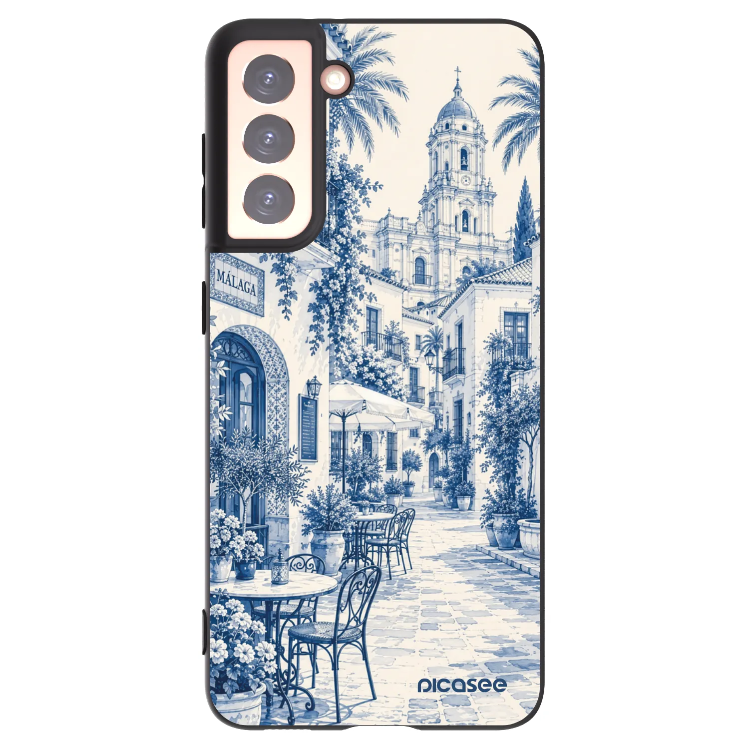Picasee silikónový čierny obal pre Samsung Galaxy S21 5G G991B - Calle Azul