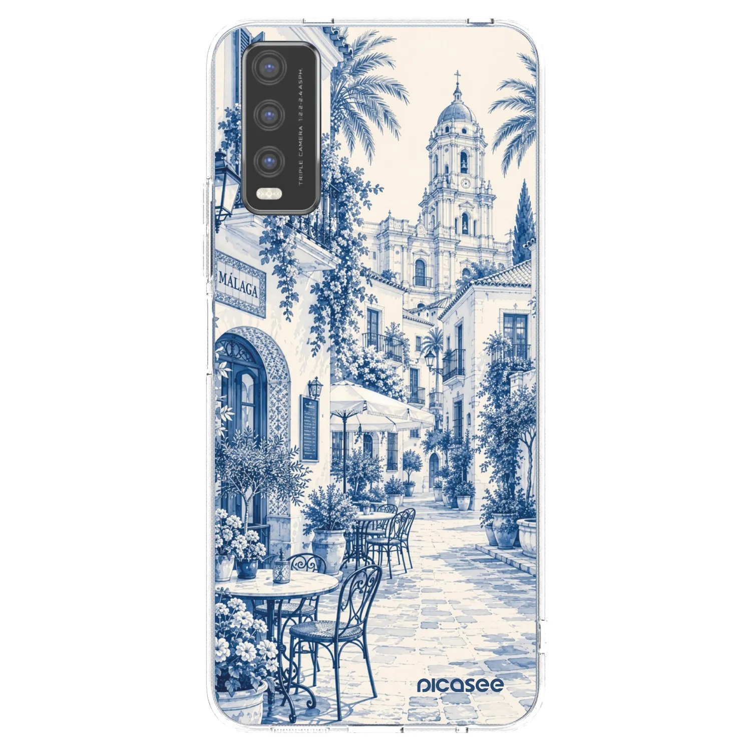 Picasee silikónový prehľadný obal pre Vivo Y20s - Calle Azul