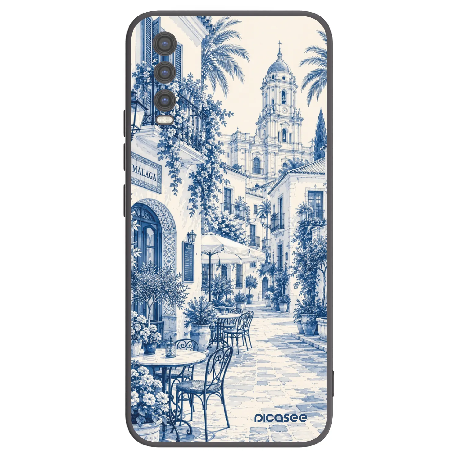 Picasee silikónový čierny obal pre Vivo Y20s - Calle Azul