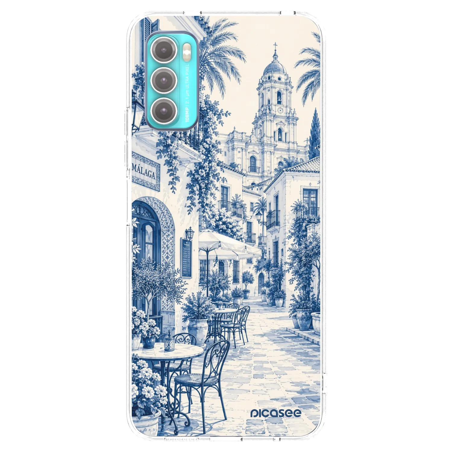 Picasee silikónový prehľadný obal pre Motorola Moto G60 - Calle Azul