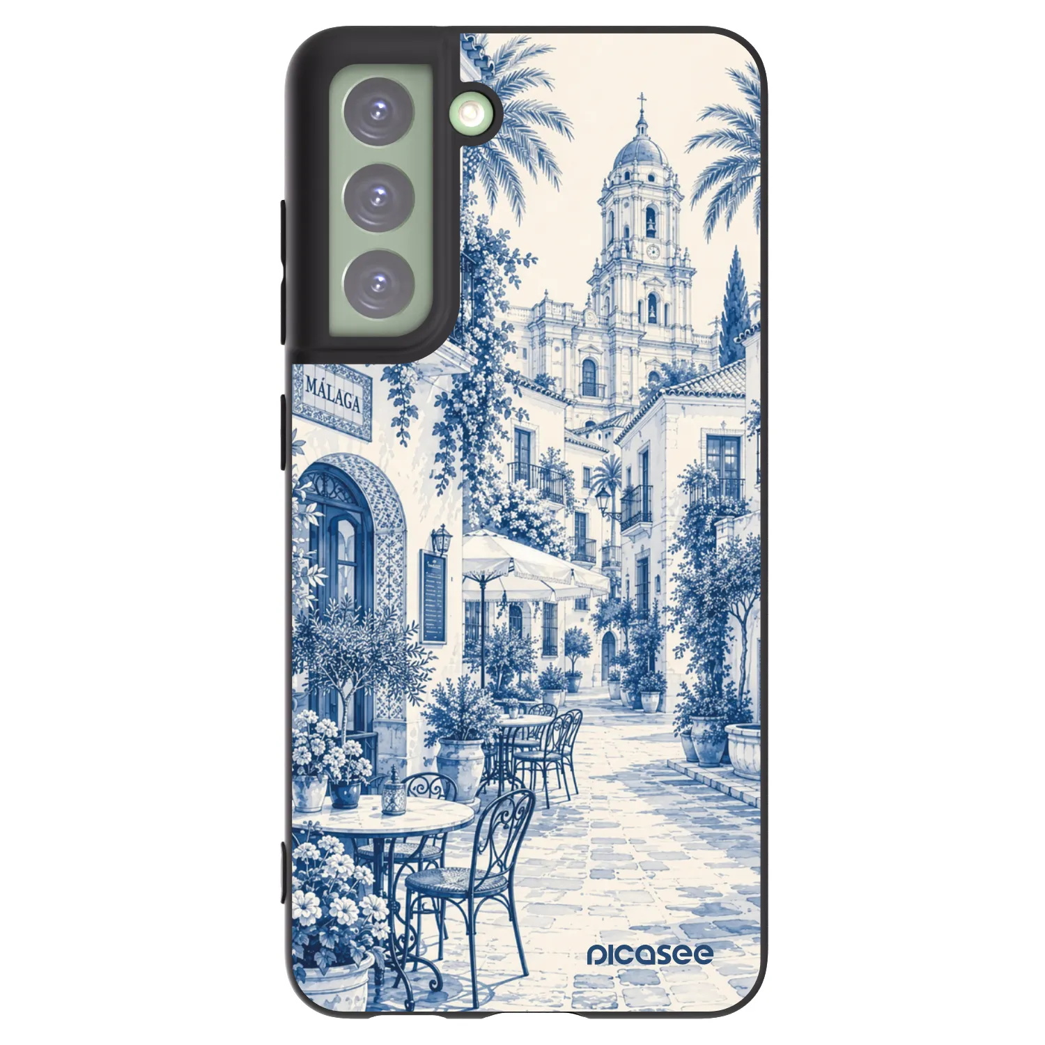 Picasee silikónový čierny obal pre Samsung Galaxy S21 FE 5G - Calle Azul