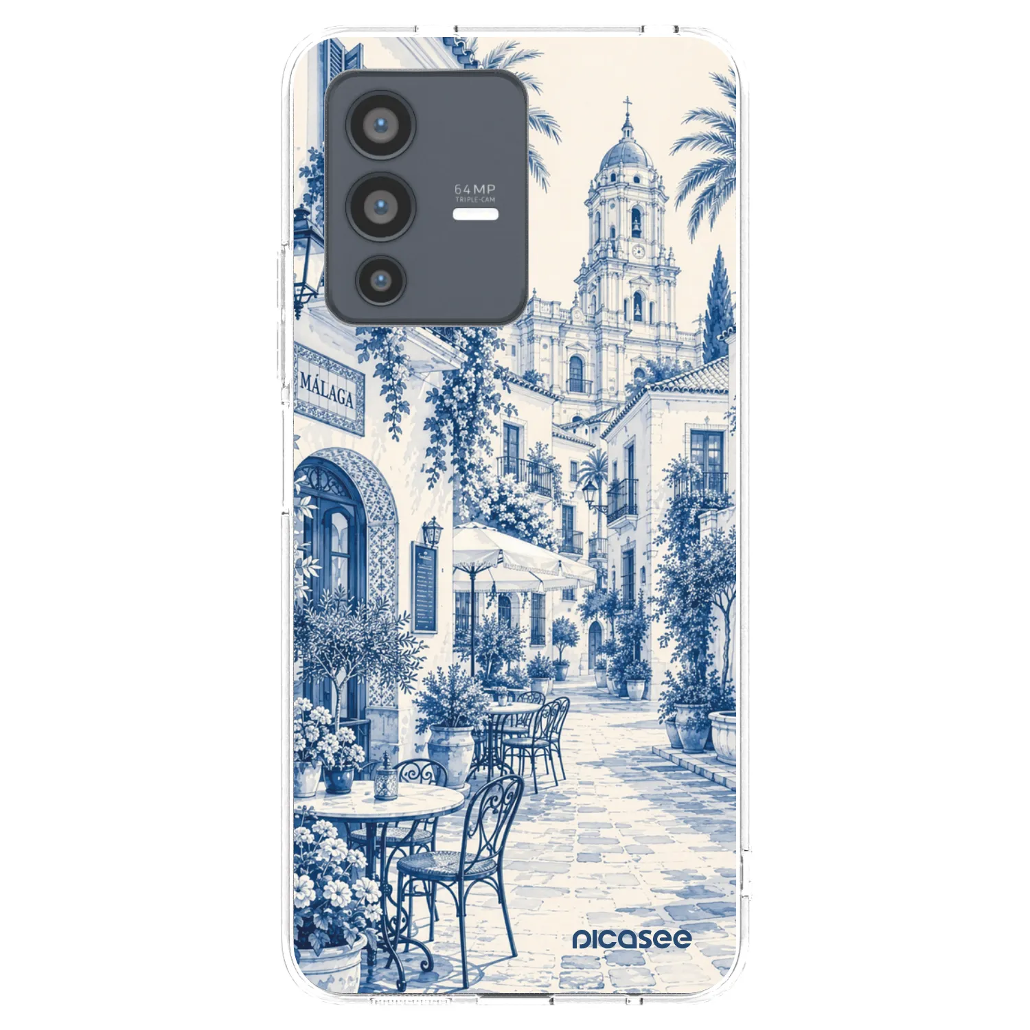 Picasee silikónový prehľadný obal pre Vivo V23 5G - Calle Azul