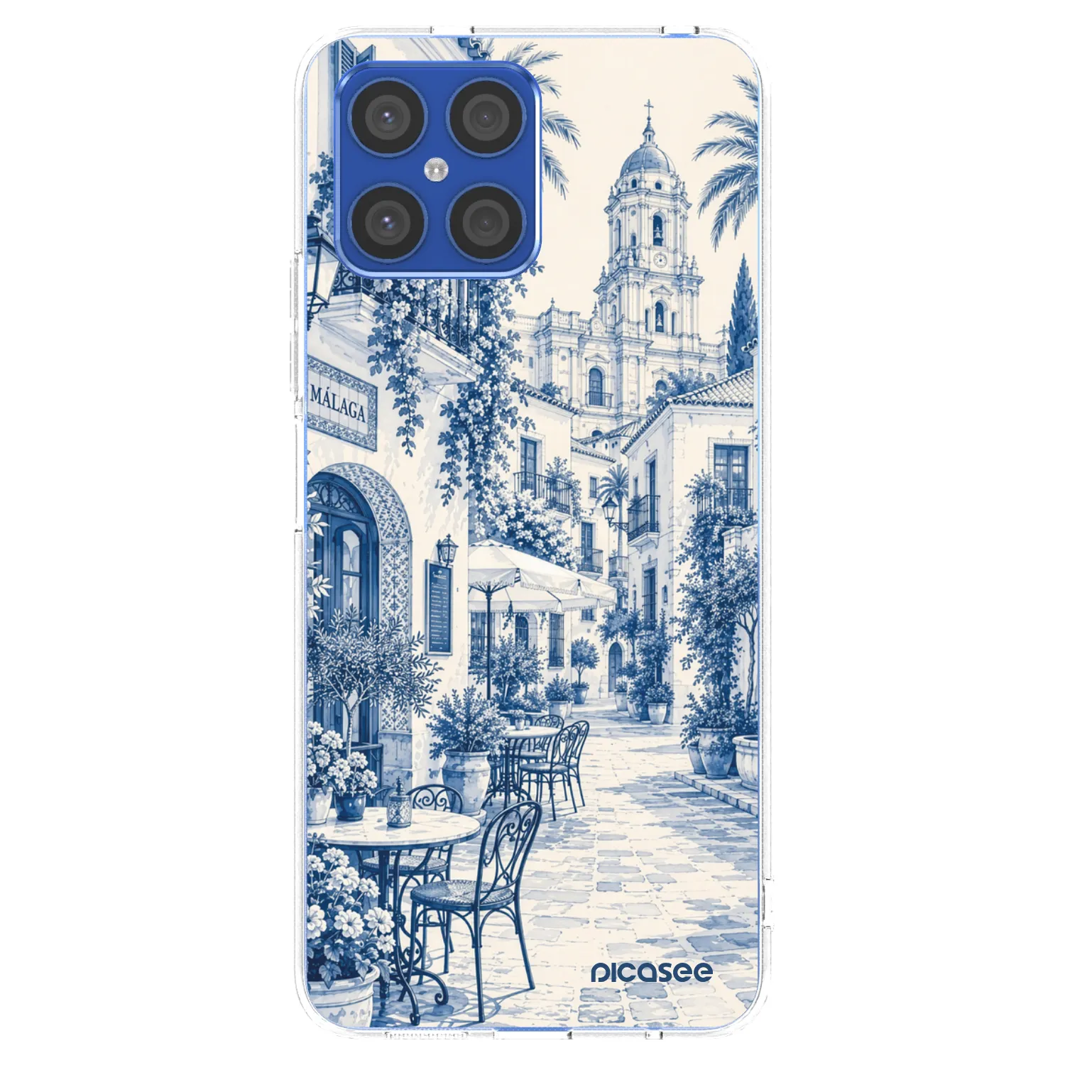 Picasee silikónový prehľadný obal pre Honor X8 4G - Calle Azul
