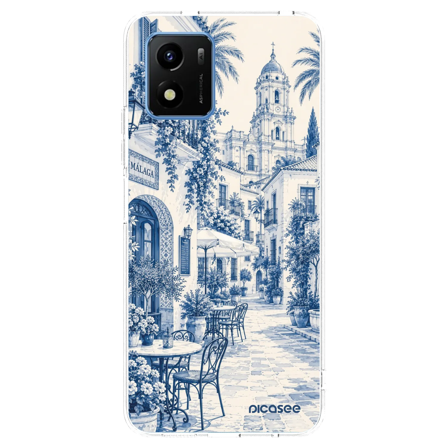 Picasee silikónový prehľadný obal pre Vivo Y01 - Calle Azul