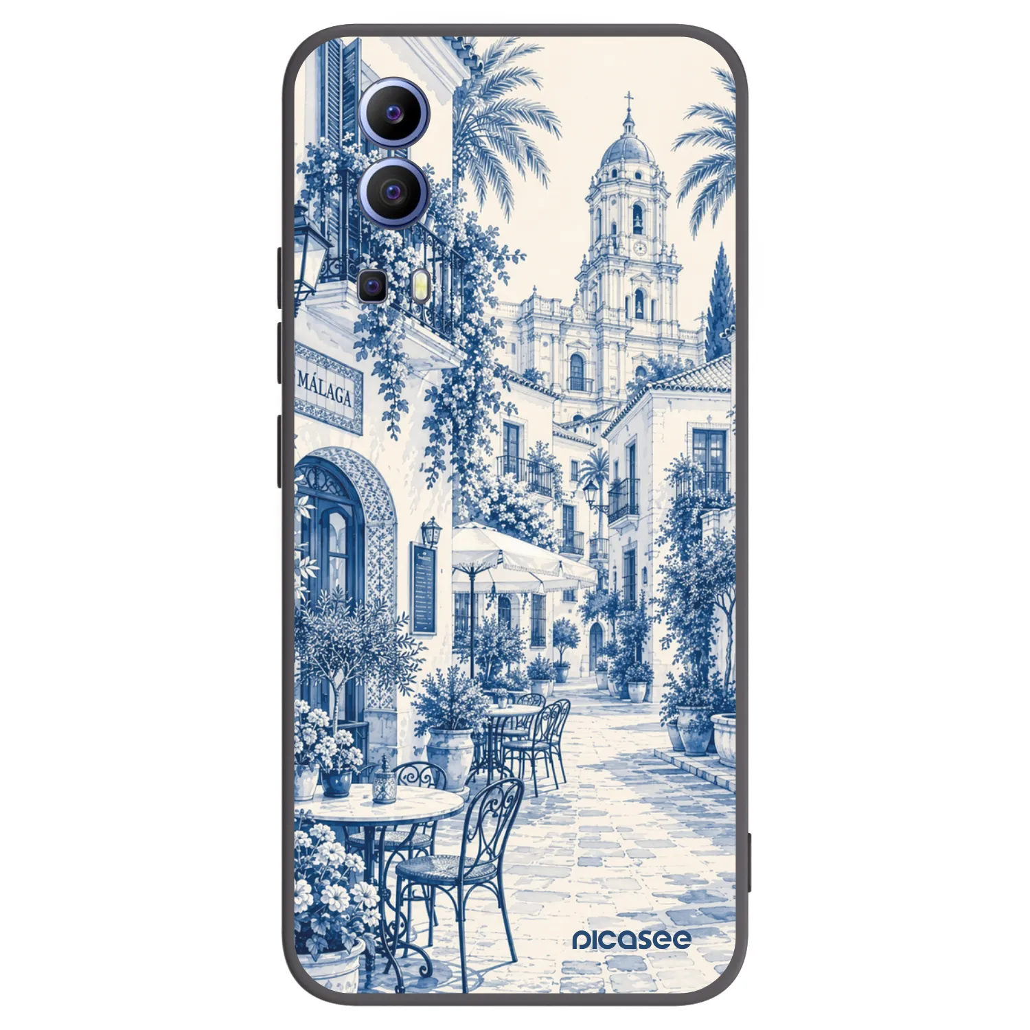 Picasee silikónový čierny obal pre Vivo Y52 5G - Calle Azul