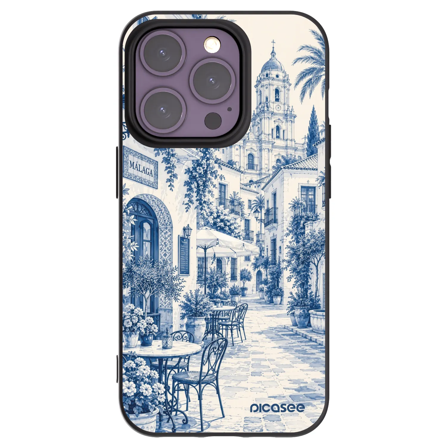 Picasee silikónový čierny obal pre Apple iPhone 14 Pro - Calle Azul