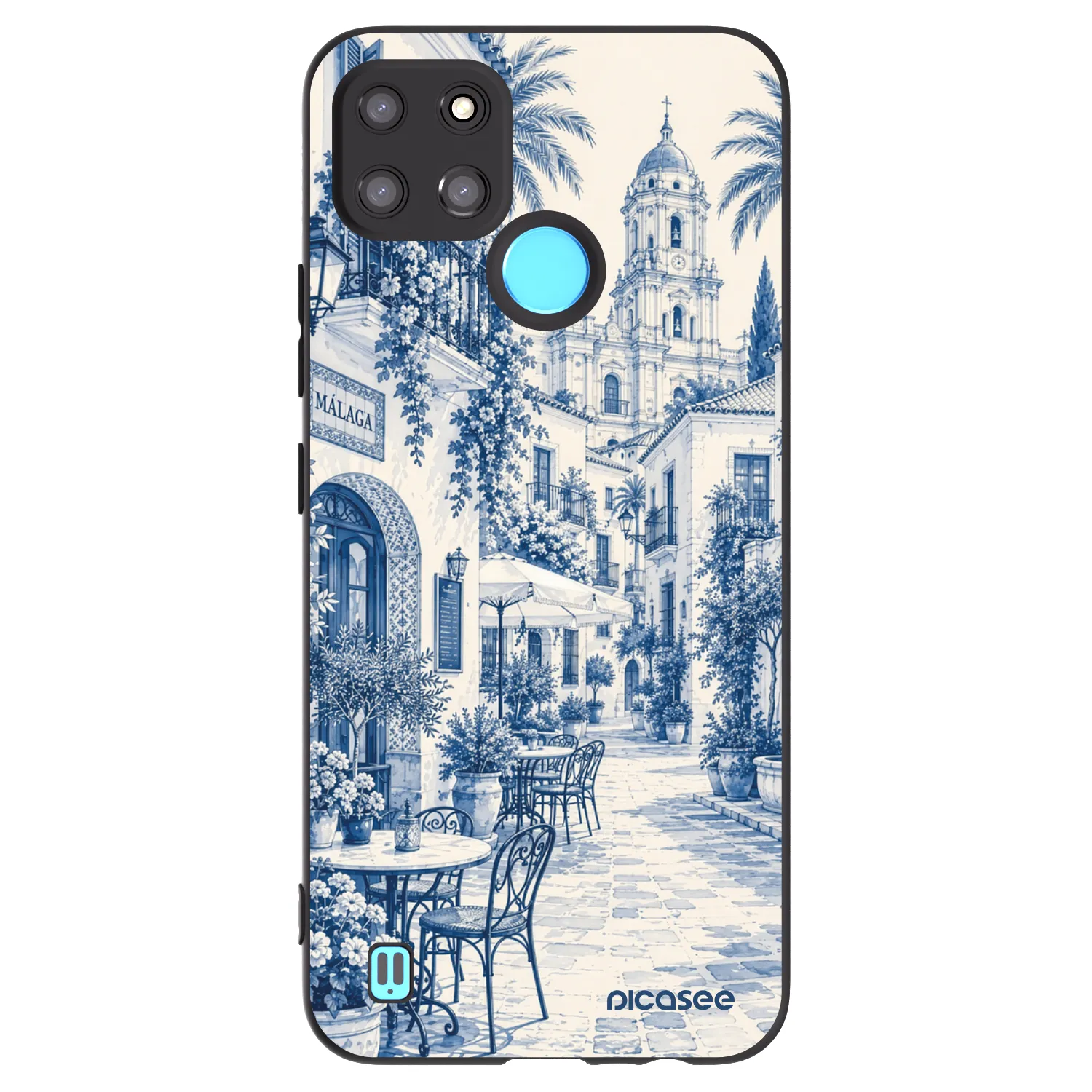 Picasee silikónový čierny obal pre Realme C21Y - Calle Azul